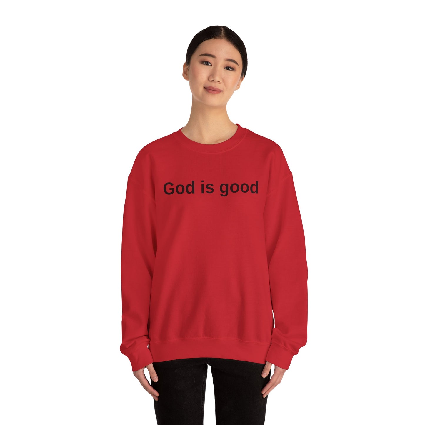 God is Good Unisex Heavy Blend Crewneck Sweatshirt - Cozy and Inspirational Apparel