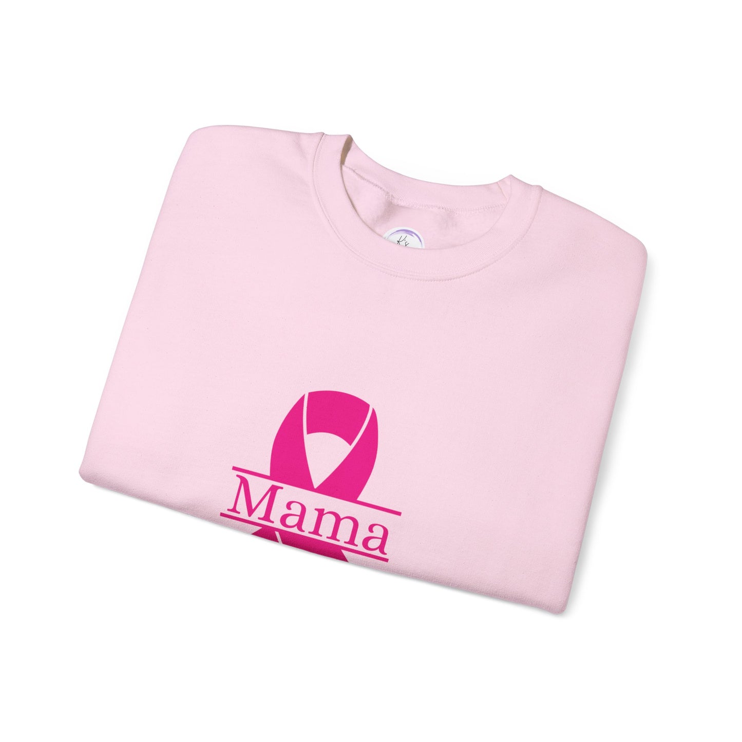 Breast Cancer Awareness Crewneck Sweatshirt - Mama Ribbon Design