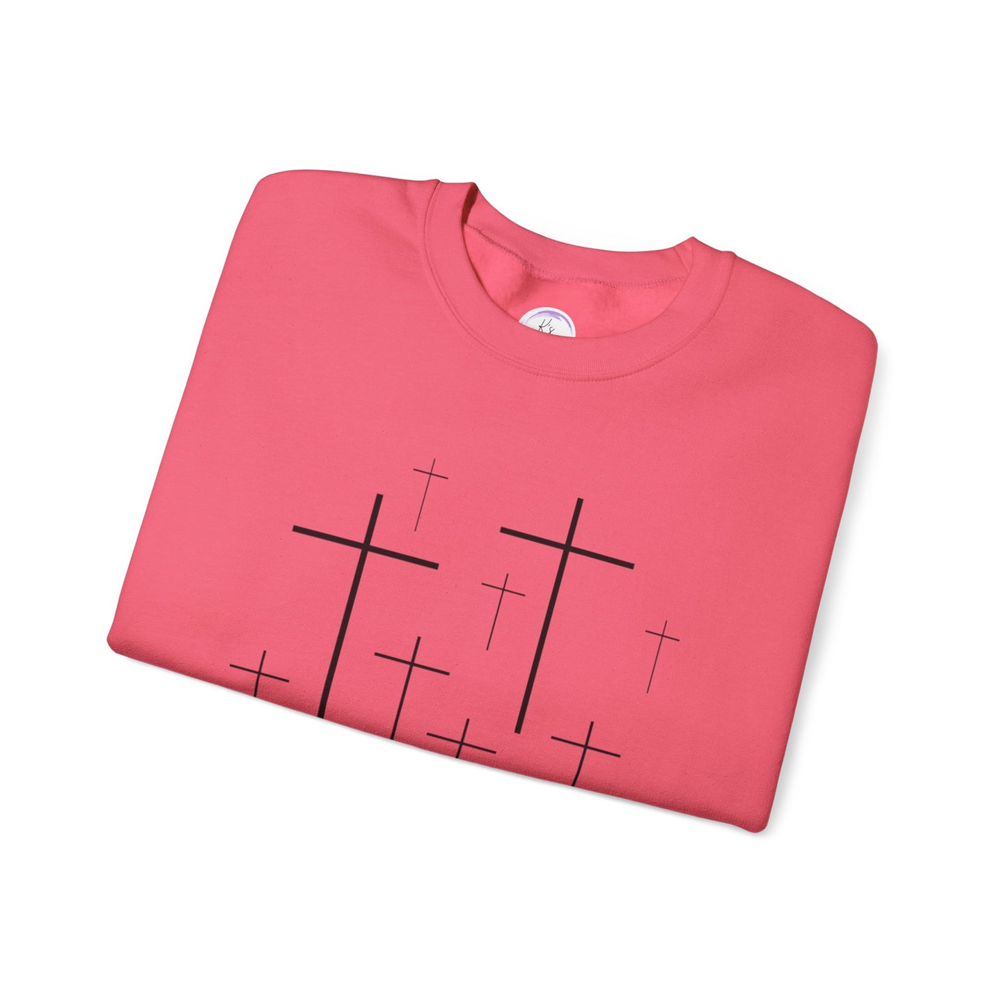 Faith-Inspired Unisex Crewneck Sweatshirt with Cross Design