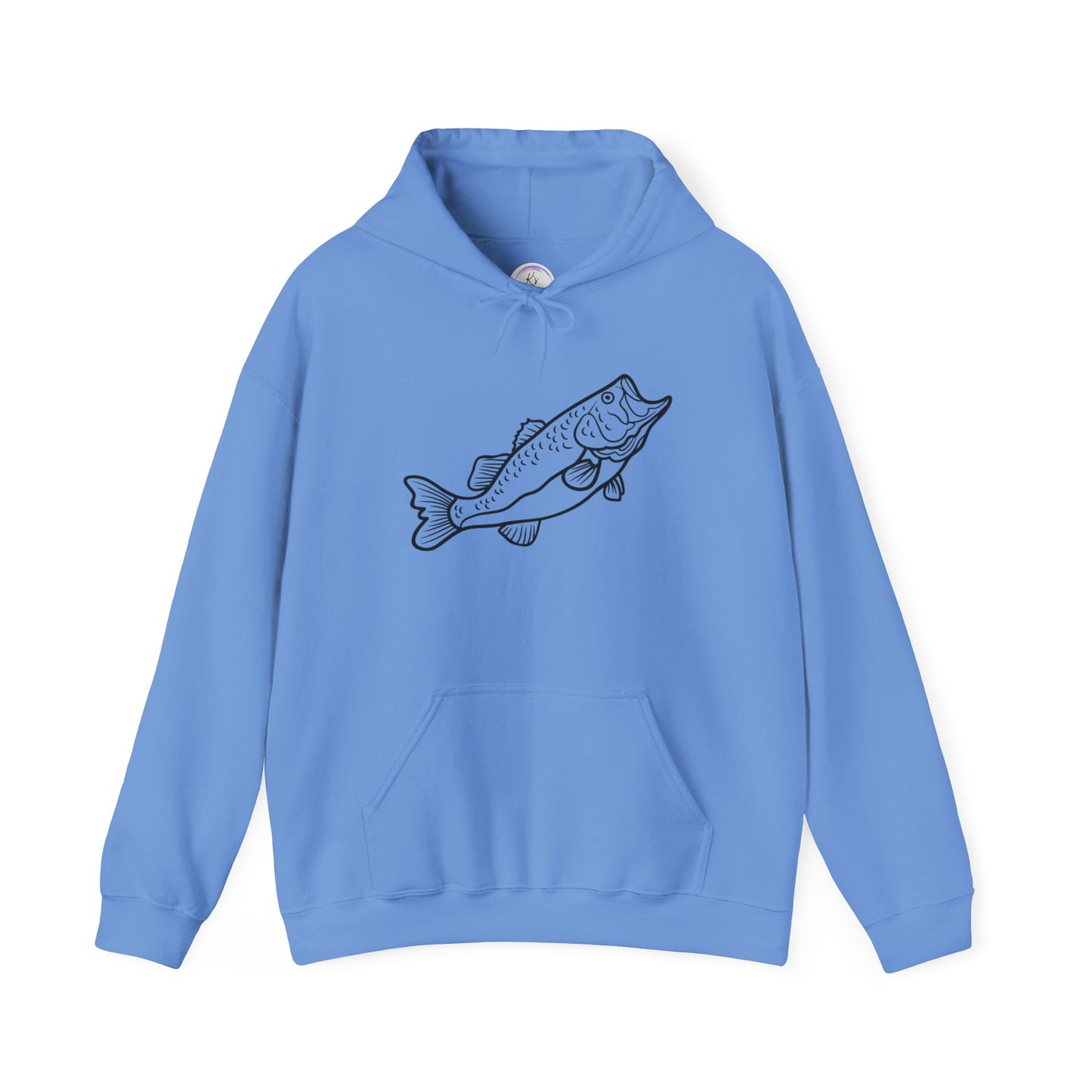 Fishing Lover's Unisex Heavy Blend Hoodie - Stylish Sweatshirt with Bass Illustration