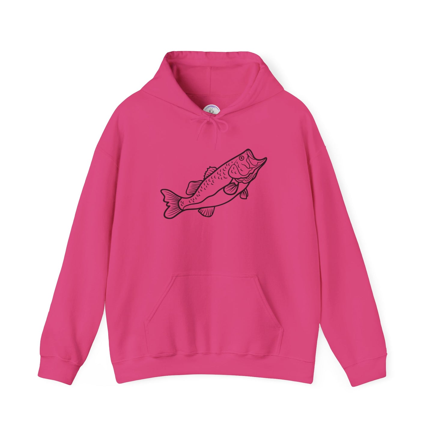 Fishing Lover's Unisex Heavy Blend Hoodie - Stylish Sweatshirt with Bass Illustration