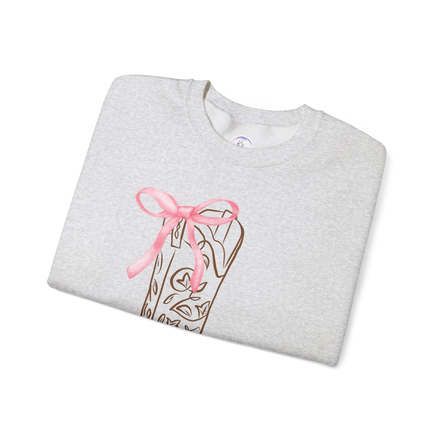 Cowboy Boot Graphic Crewneck Sweatshirt - Fun & Cozy Gift for Western Lovers