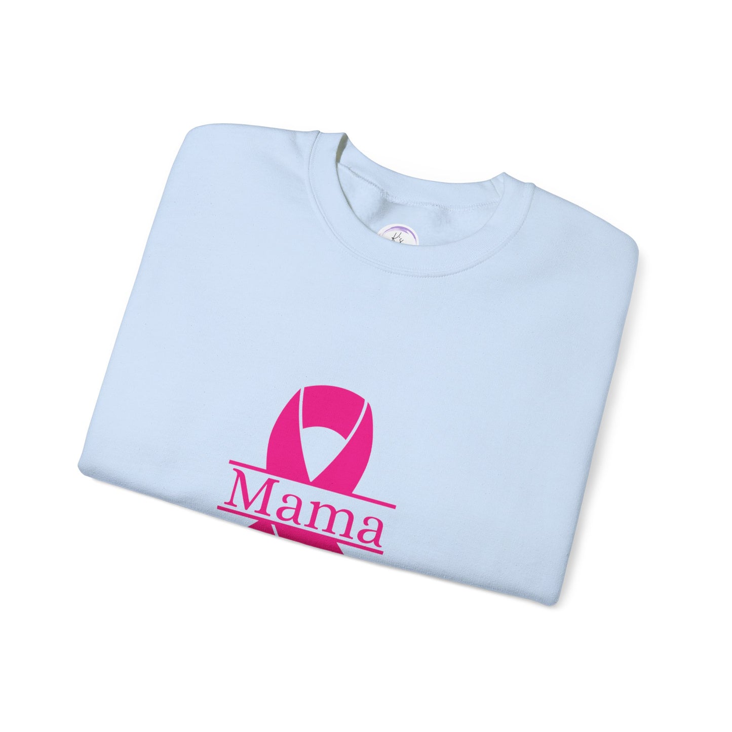 Breast Cancer Awareness Crewneck Sweatshirt - Mama Ribbon Design