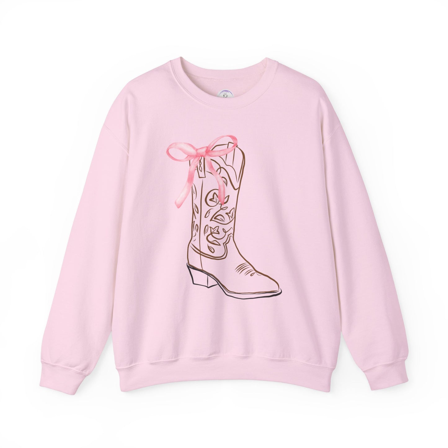 Cowboy Boot Graphic Crewneck Sweatshirt - Fun & Cozy Gift for Western Lovers