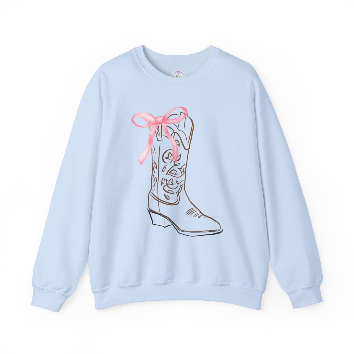 Cowboy Boot Graphic Crewneck Sweatshirt - Fun & Cozy Gift for Western Lovers