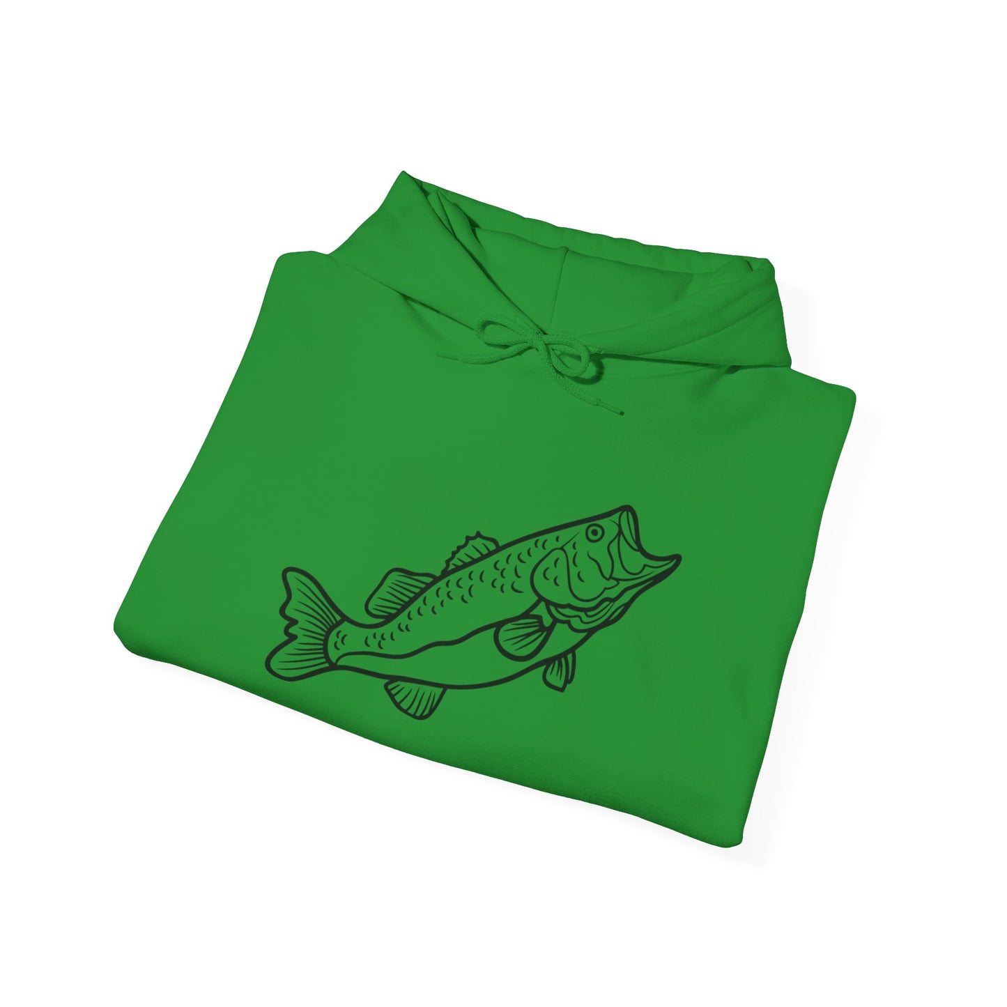 Fishing Lover's Unisex Heavy Blend Hoodie - Stylish Sweatshirt with Bass Illustration
