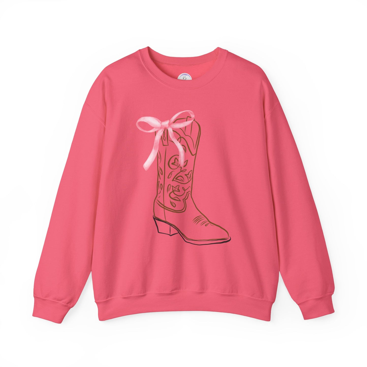 Cowboy Boot Graphic Crewneck Sweatshirt - Fun & Cozy Gift for Western Lovers