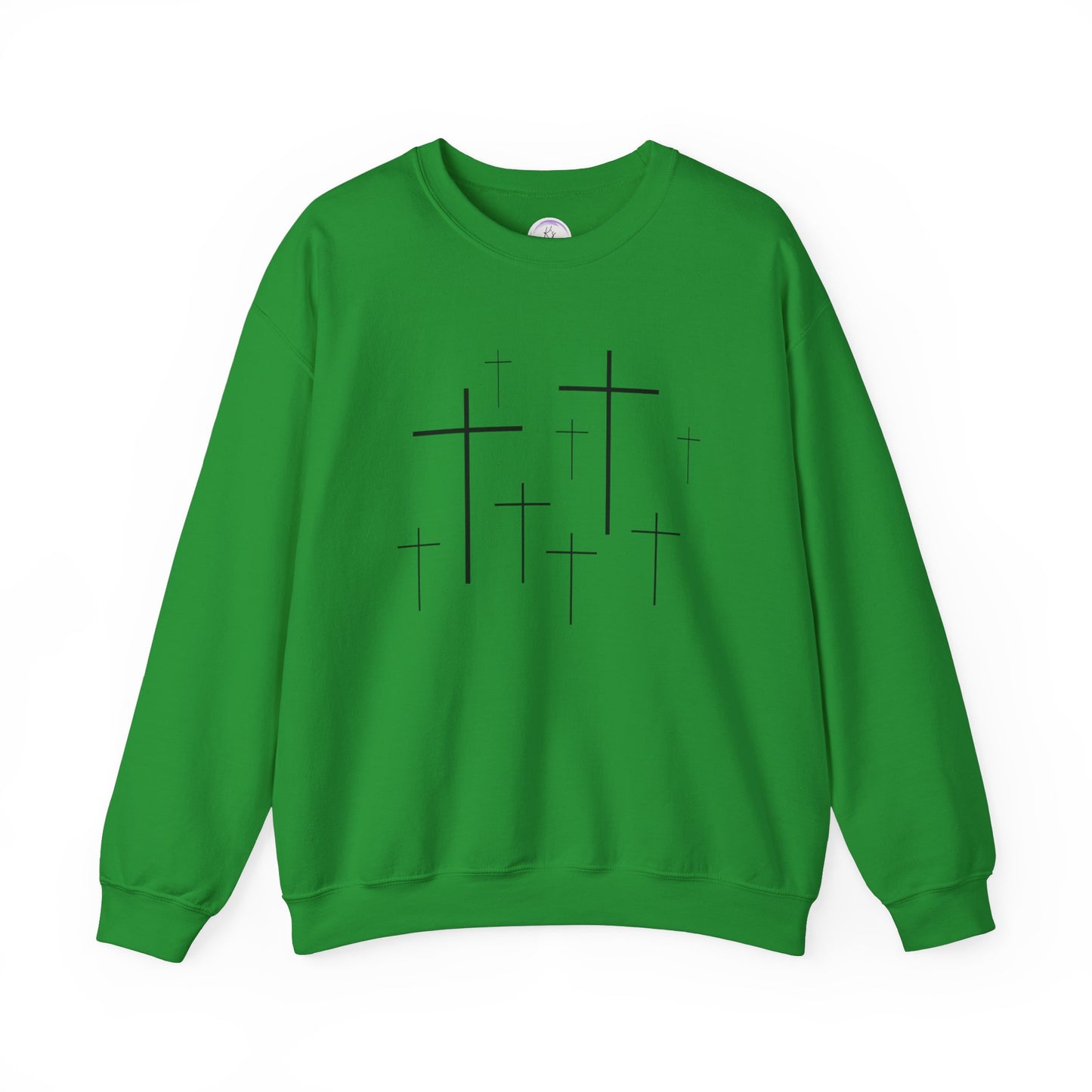Faith-Inspired Unisex Crewneck Sweatshirt with Cross Design