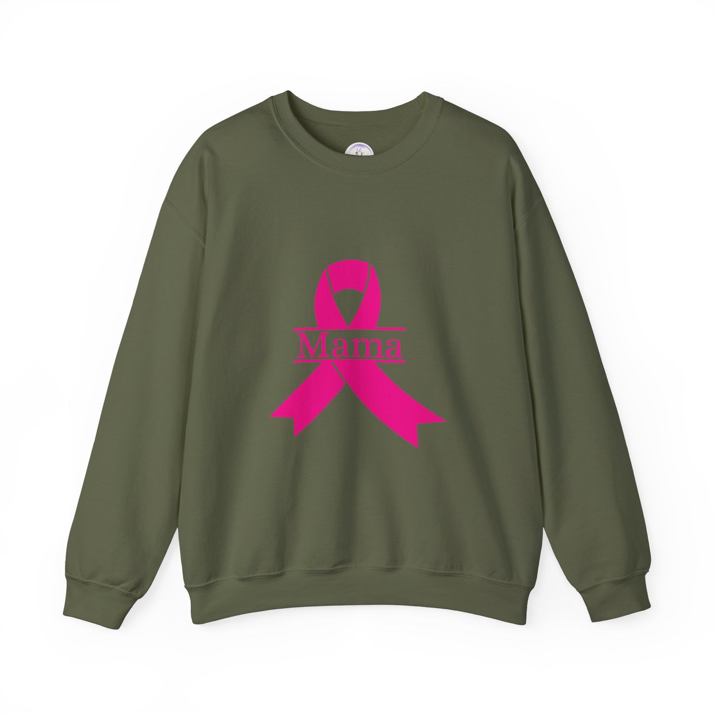 Breast Cancer Awareness Crewneck Sweatshirt - Mama Ribbon Design
