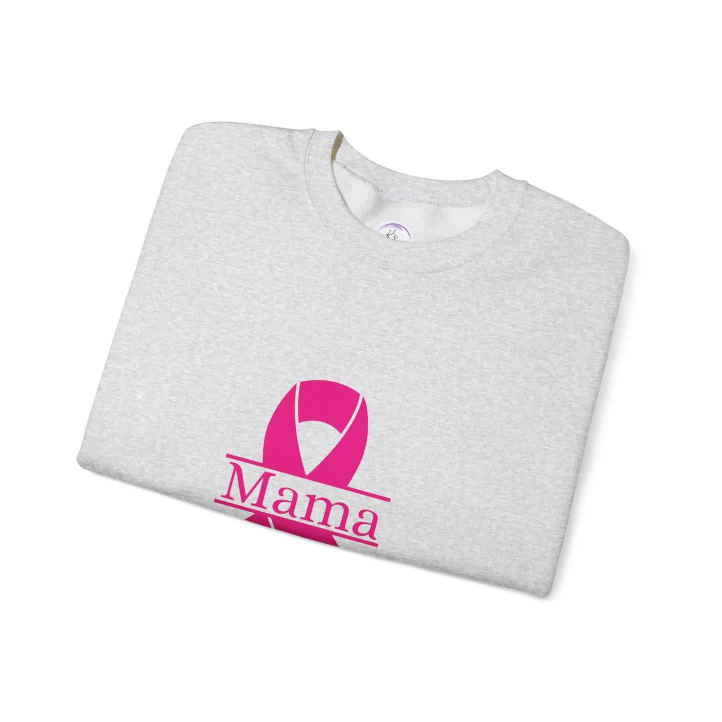Breast Cancer Awareness Crewneck Sweatshirt - Mama Ribbon Design