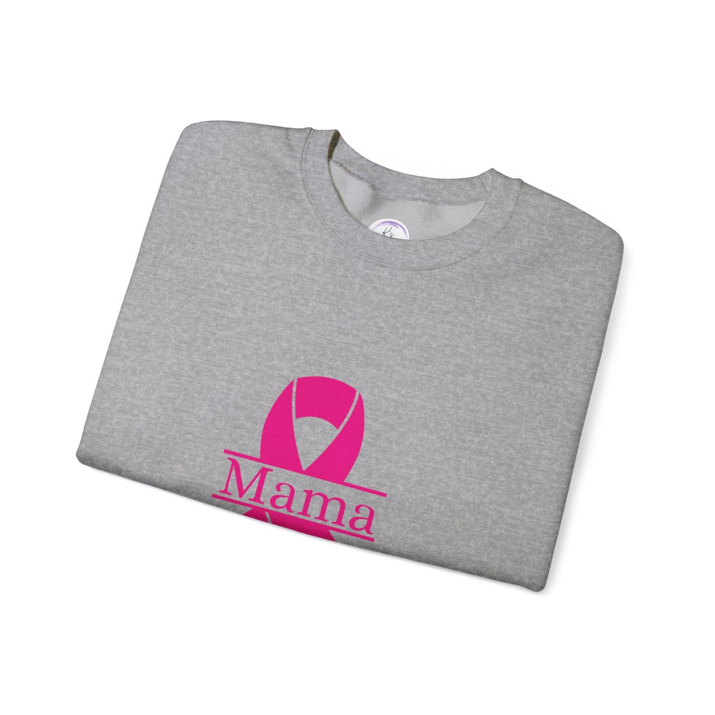 Breast Cancer Awareness Crewneck Sweatshirt - Mama Ribbon Design