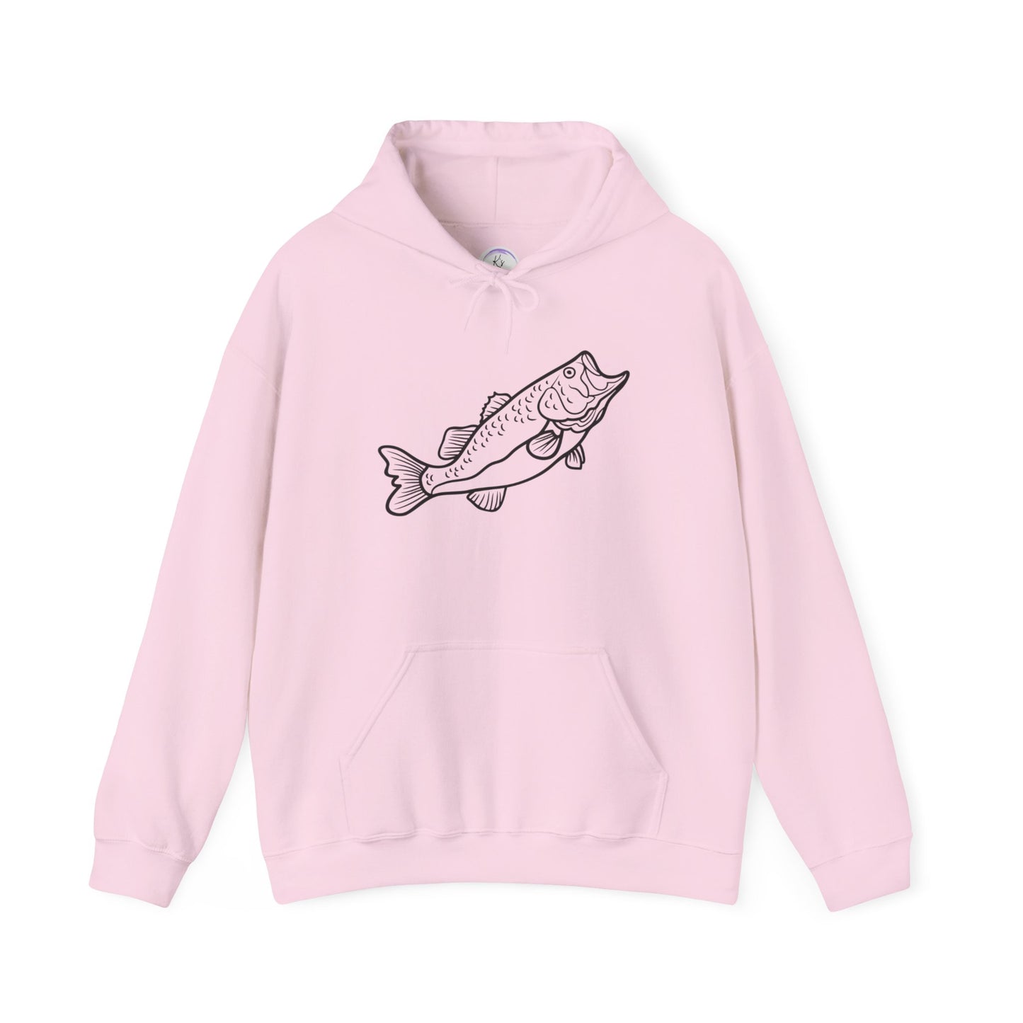 Fishing Lover's Unisex Heavy Blend Hoodie - Stylish Sweatshirt with Bass Illustration