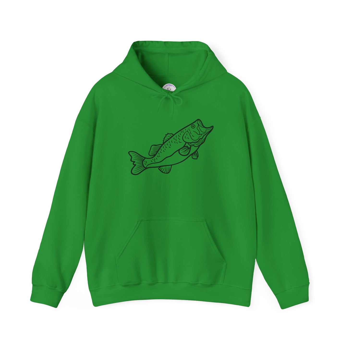 Fishing Lover's Unisex Heavy Blend Hoodie - Stylish Sweatshirt with Bass Illustration