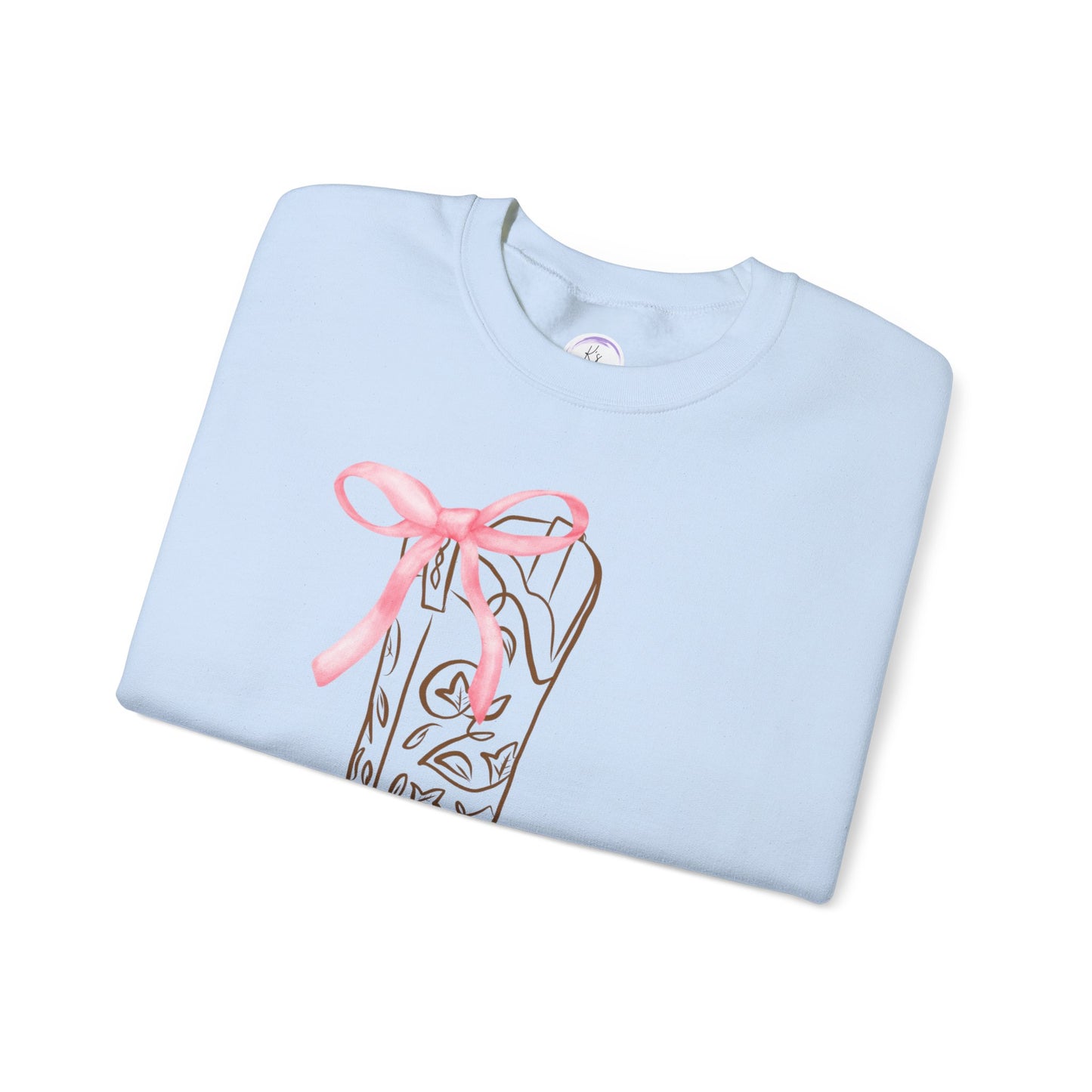 Cowboy Boot Graphic Crewneck Sweatshirt - Fun & Cozy Gift for Western Lovers