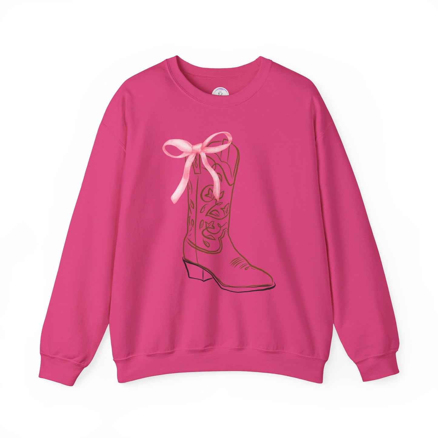 Cowboy Boot Graphic Crewneck Sweatshirt - Fun & Cozy Gift for Western Lovers