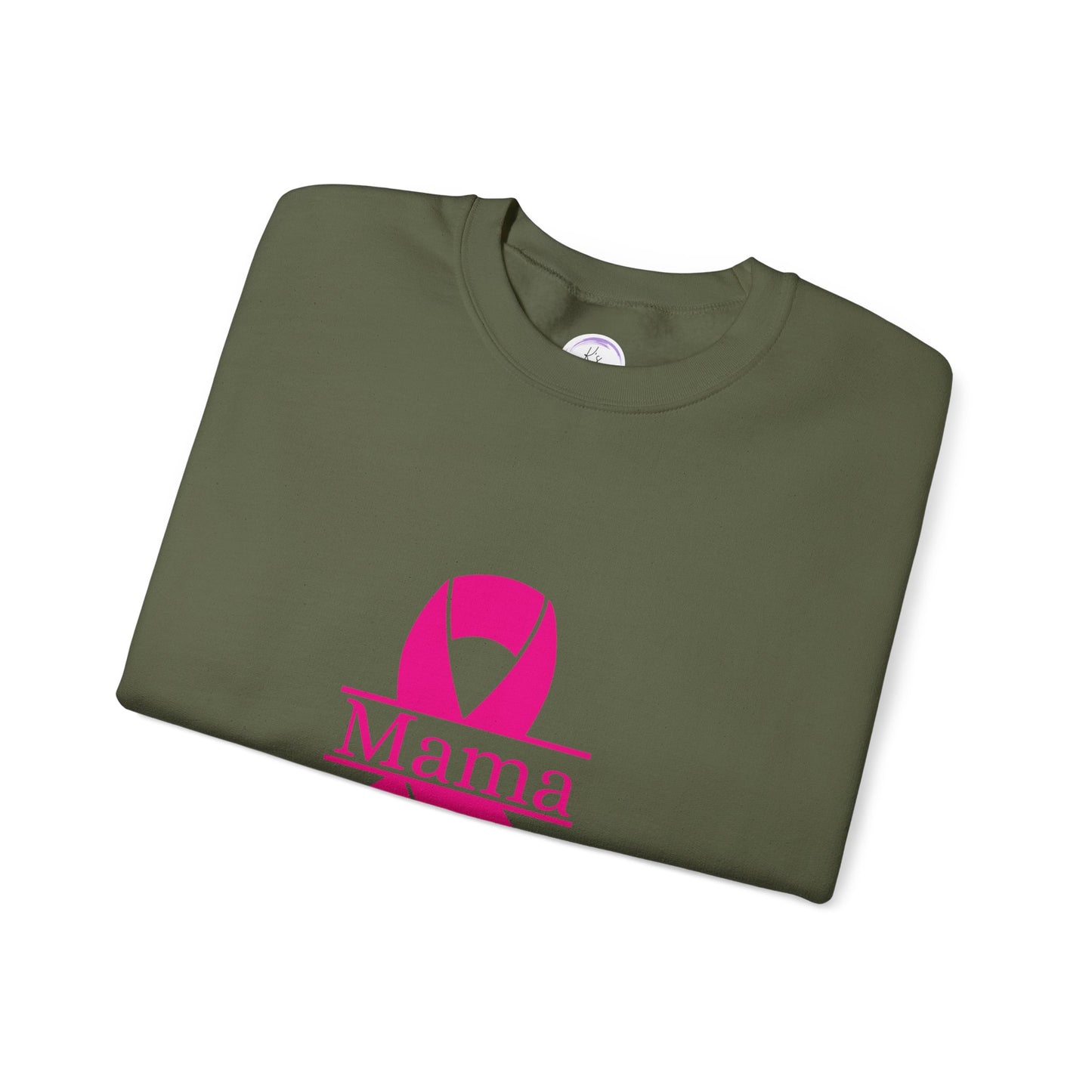 Breast Cancer Awareness Crewneck Sweatshirt - Mama Ribbon Design