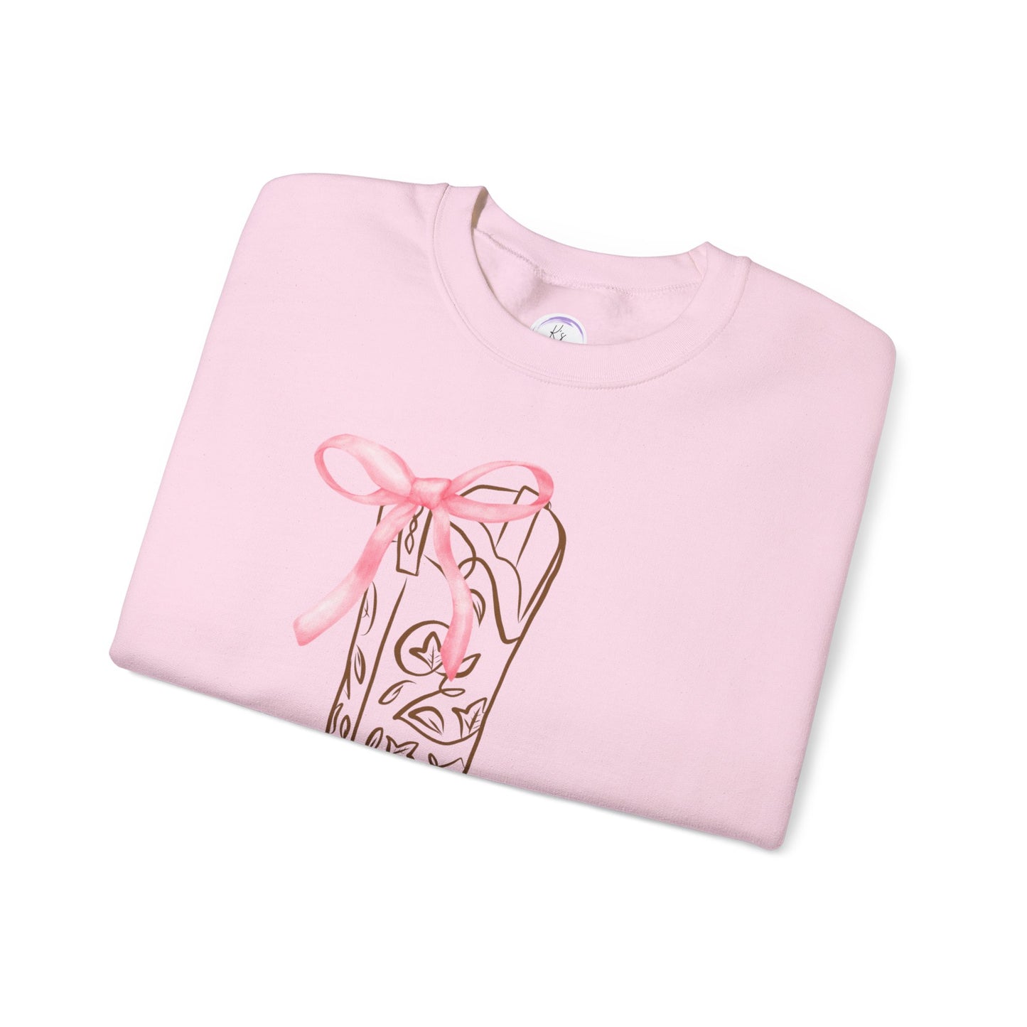 Cowboy Boot Graphic Crewneck Sweatshirt - Fun & Cozy Gift for Western Lovers