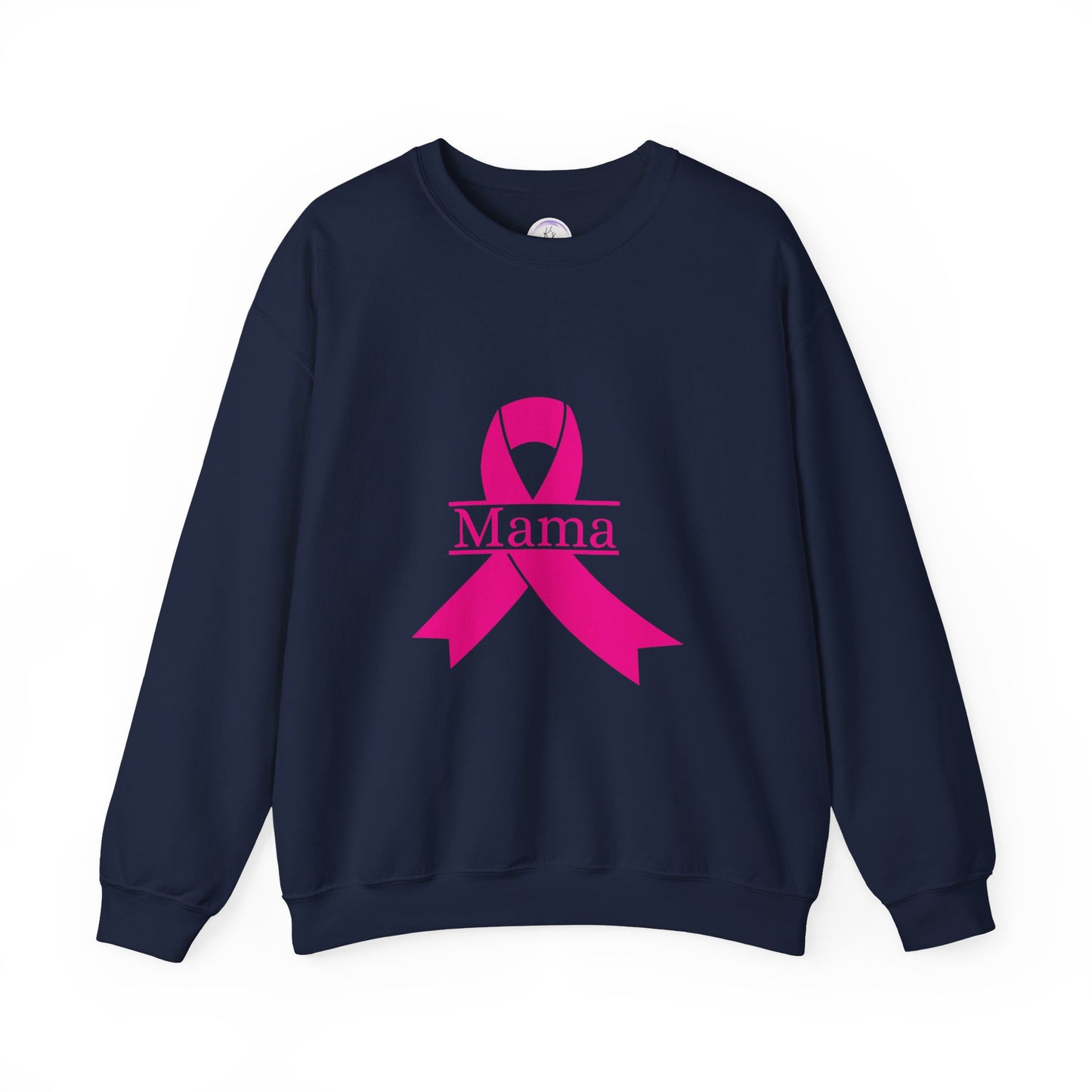Breast Cancer Awareness Crewneck Sweatshirt - Mama Ribbon Design