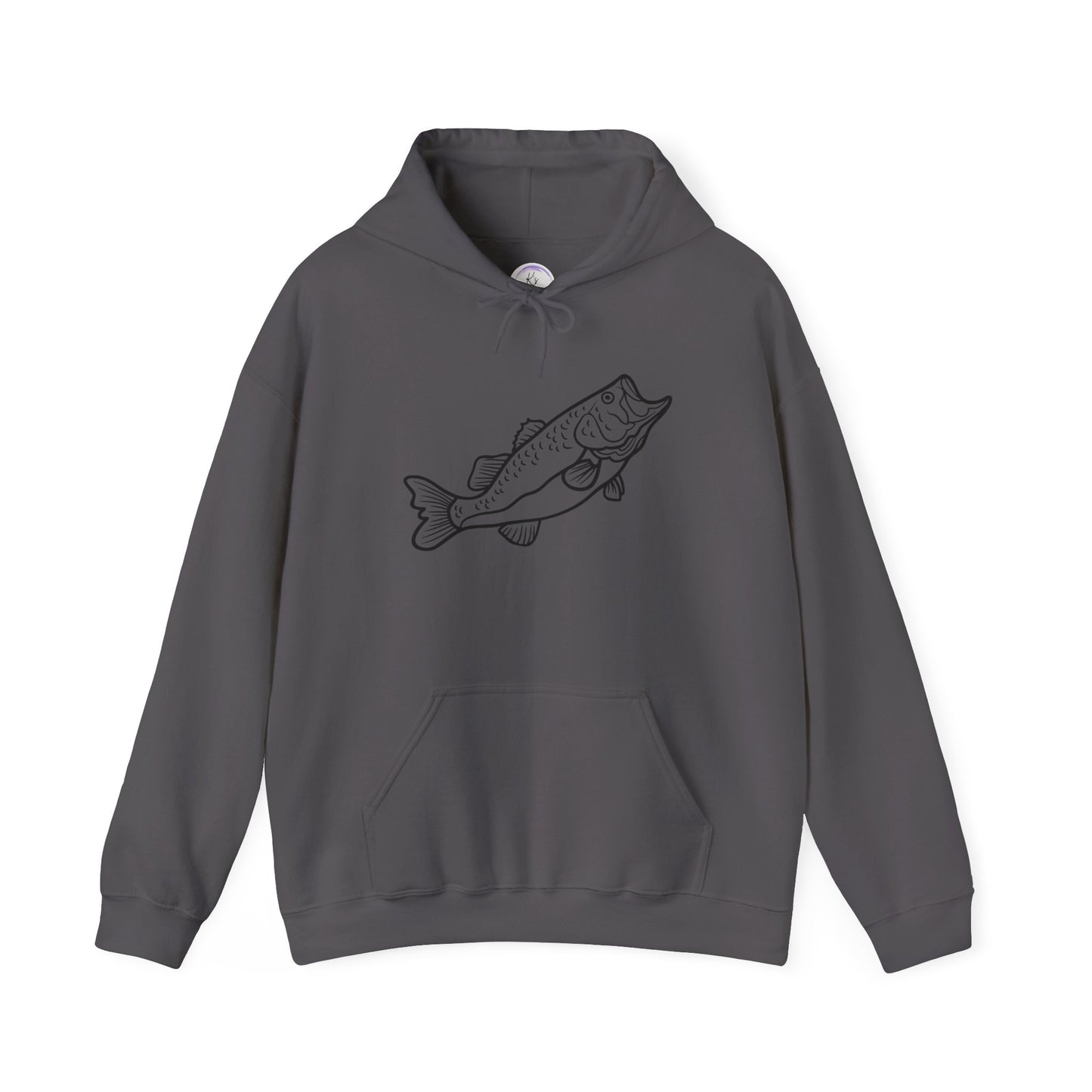 Fishing Lover's Unisex Heavy Blend Hoodie - Stylish Sweatshirt with Bass Illustration