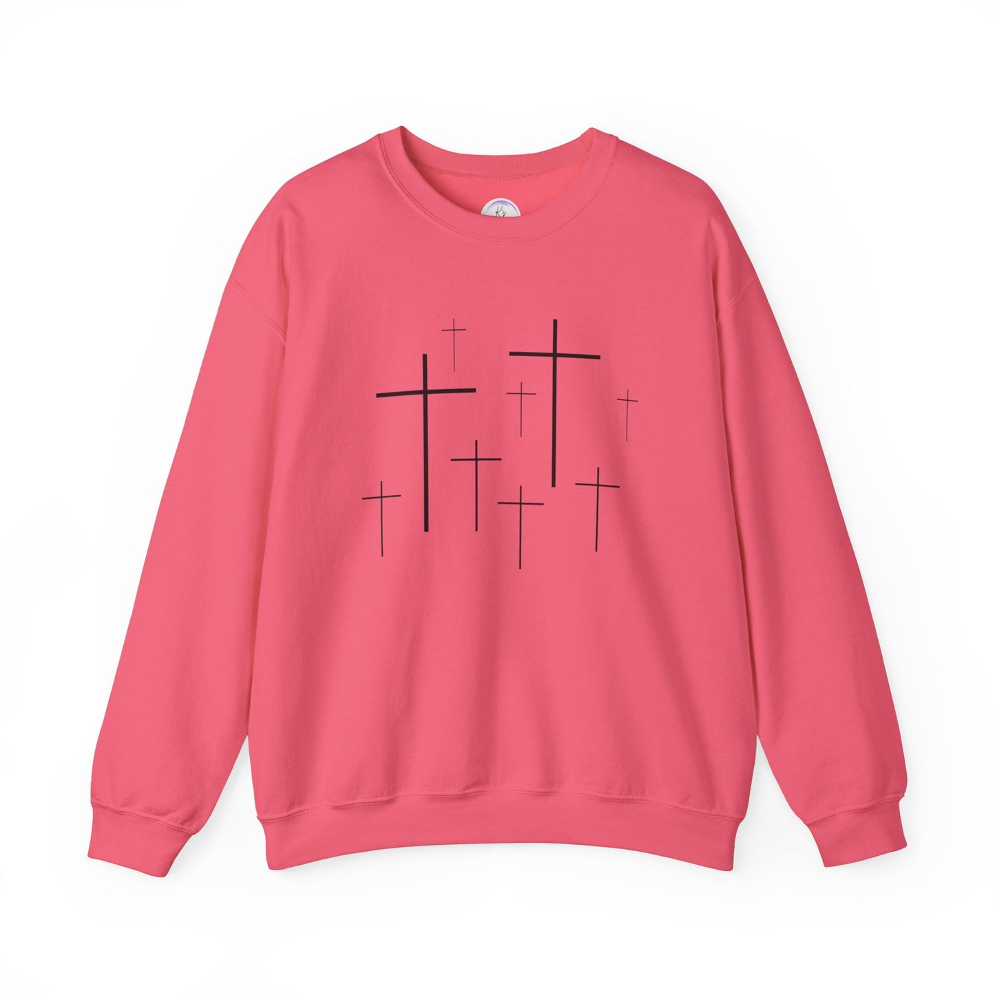 Faith-Inspired Unisex Crewneck Sweatshirt with Cross Design