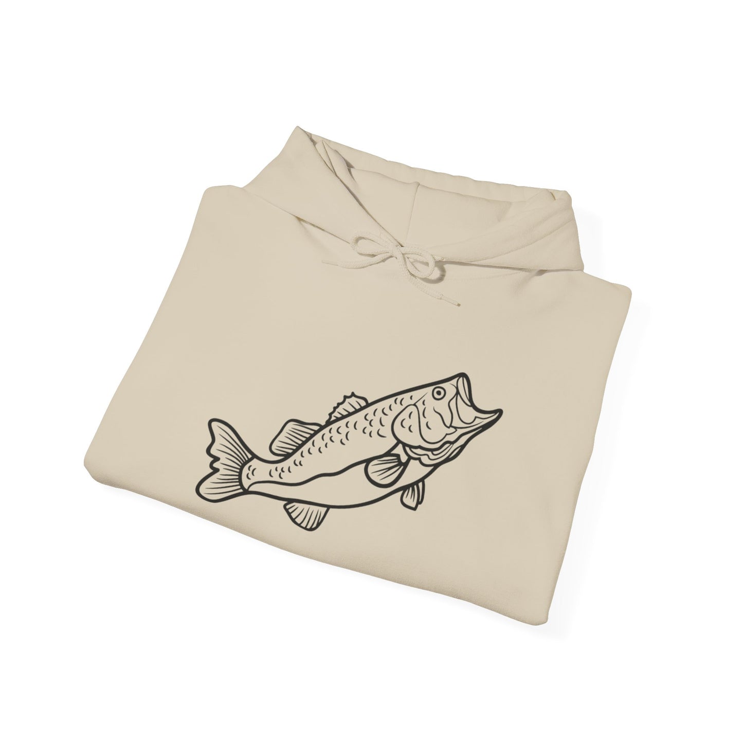Fishing Lover's Unisex Heavy Blend Hoodie - Stylish Sweatshirt with Bass Illustration