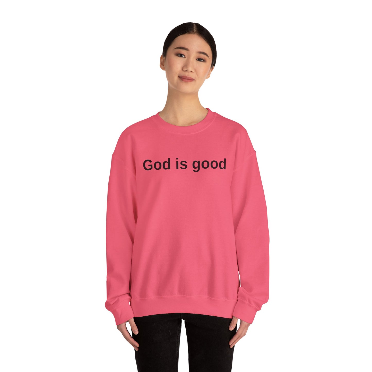 God is Good Unisex Heavy Blend Crewneck Sweatshirt - Cozy and Inspirational Apparel