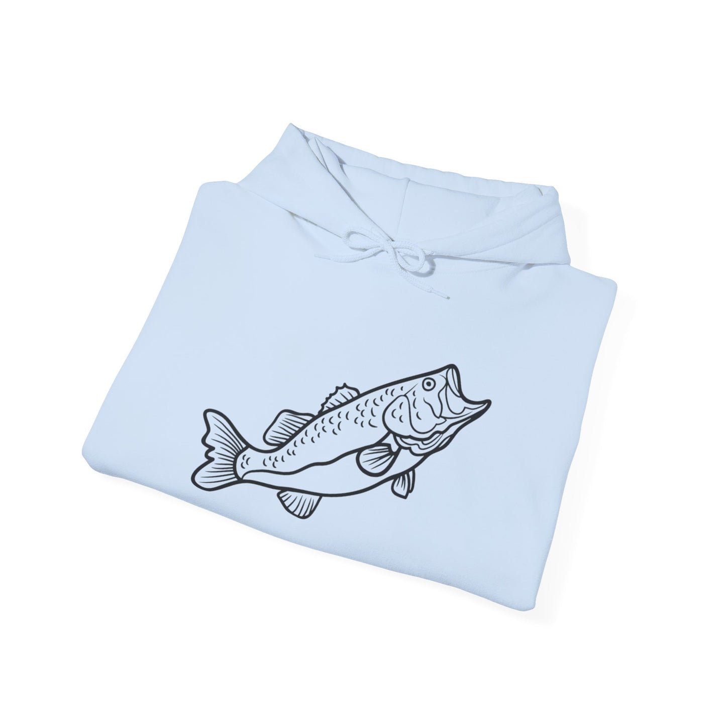 Fishing Lover's Unisex Heavy Blend Hoodie - Stylish Sweatshirt with Bass Illustration