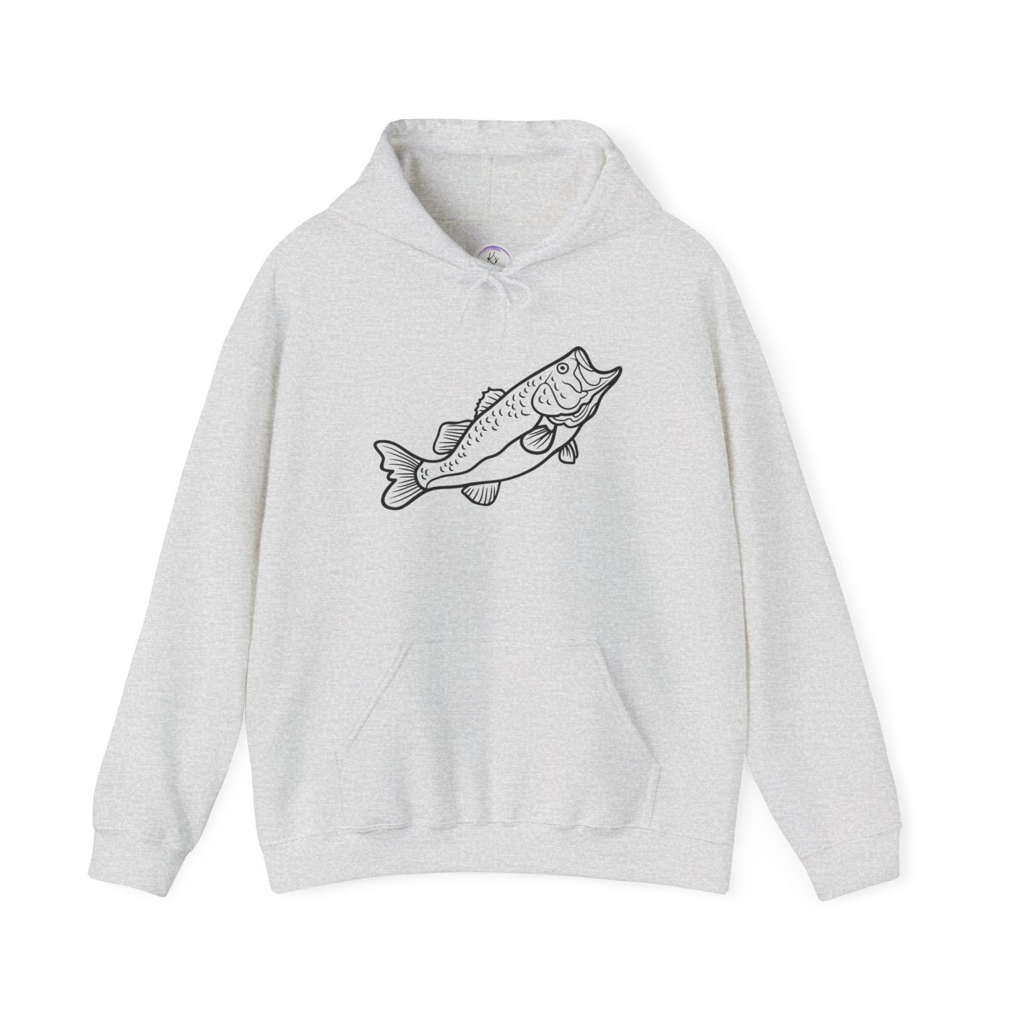 Fishing Lover's Unisex Heavy Blend Hoodie - Stylish Sweatshirt with Bass Illustration