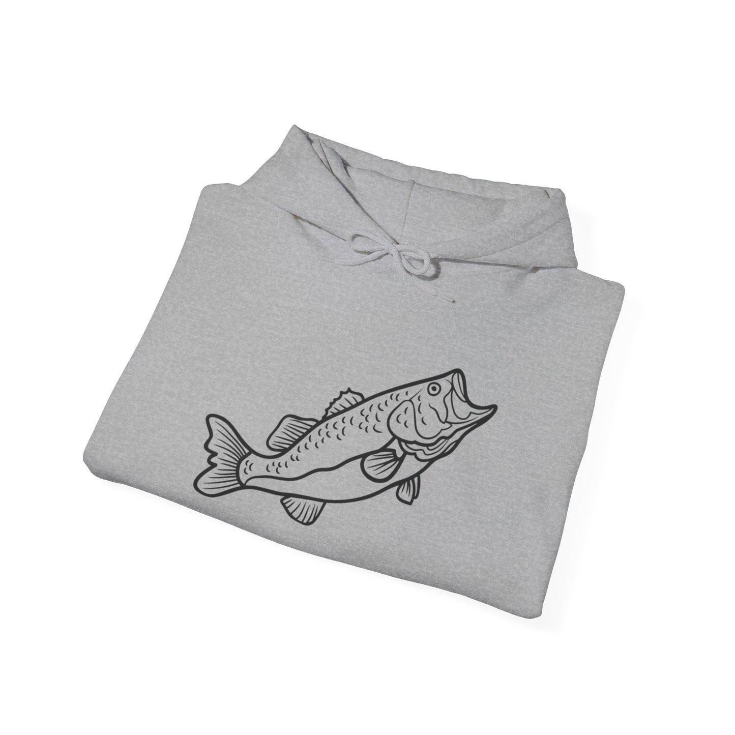 Fishing Lover's Unisex Heavy Blend Hoodie - Stylish Sweatshirt with Bass Illustration