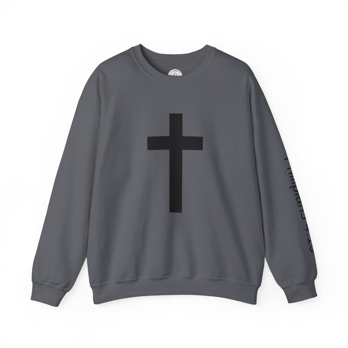 Inspirational Faith Crewneck Sweatshirt - Philippians 4:13