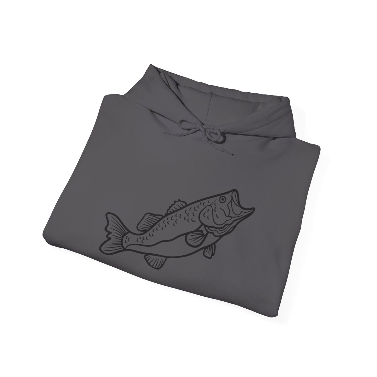 Fishing Lover's Unisex Heavy Blend Hoodie - Stylish Sweatshirt with Bass Illustration