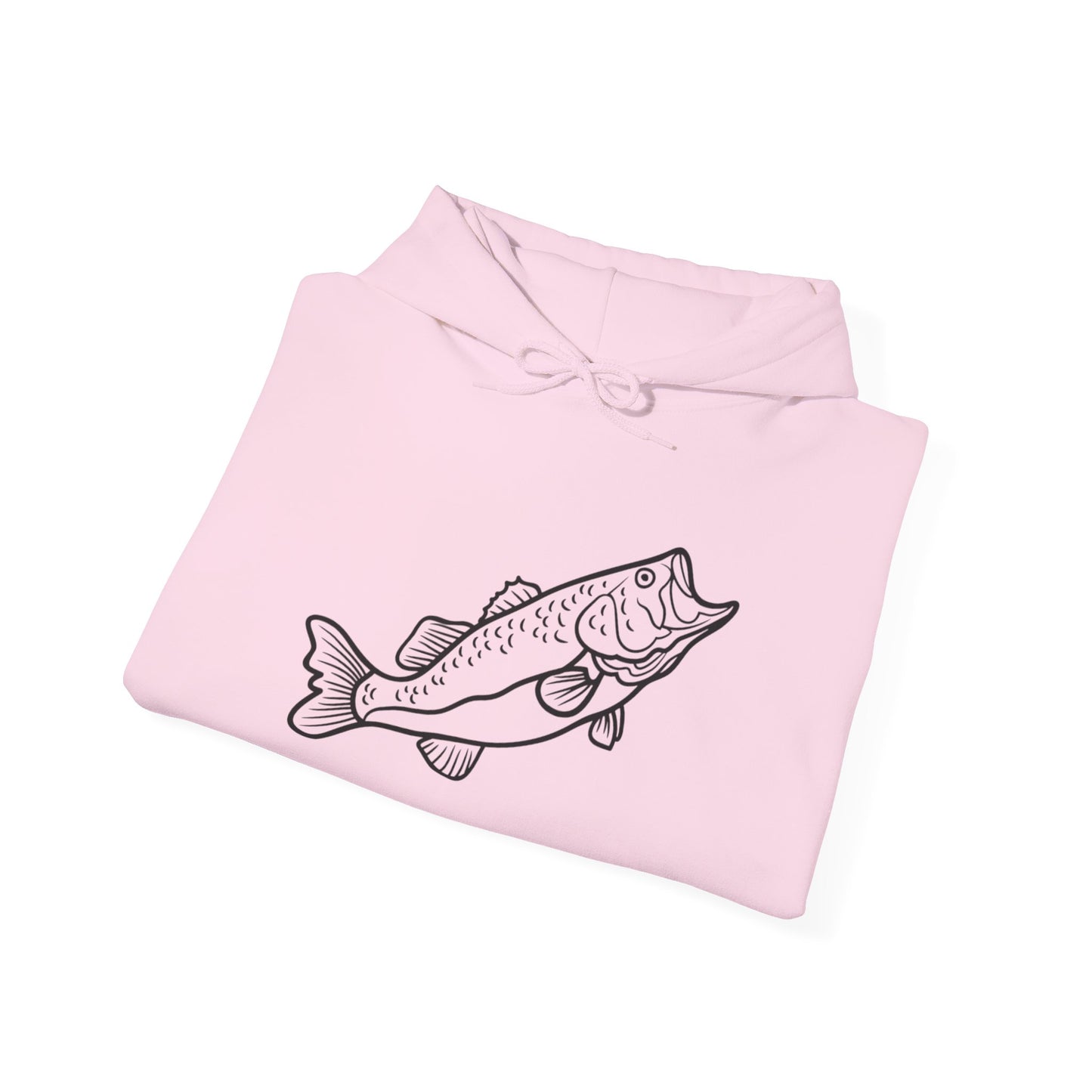 Fishing Lover's Unisex Heavy Blend Hoodie - Stylish Sweatshirt with Bass Illustration