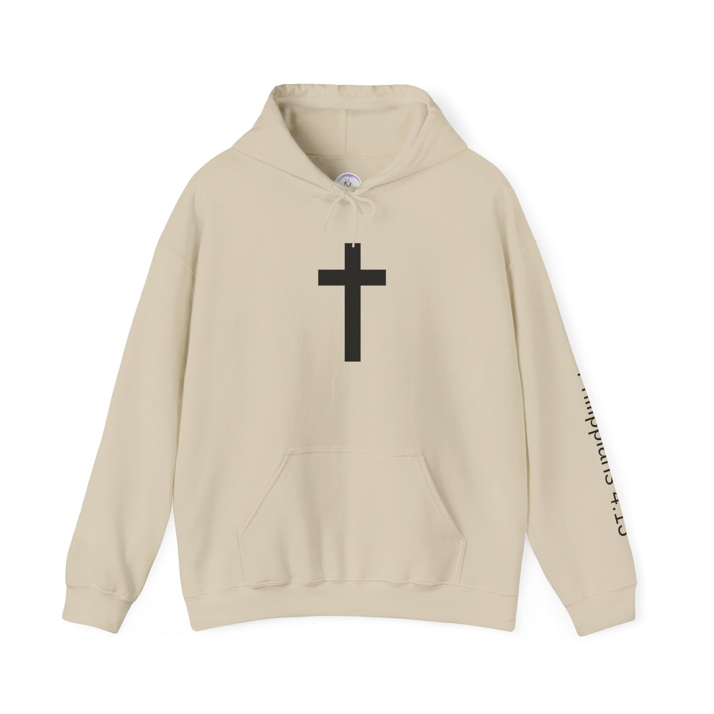 Christian Cross Hoodie | Philippians 4:13 | Cozy Unisex Heavy Blend Sweatshirt