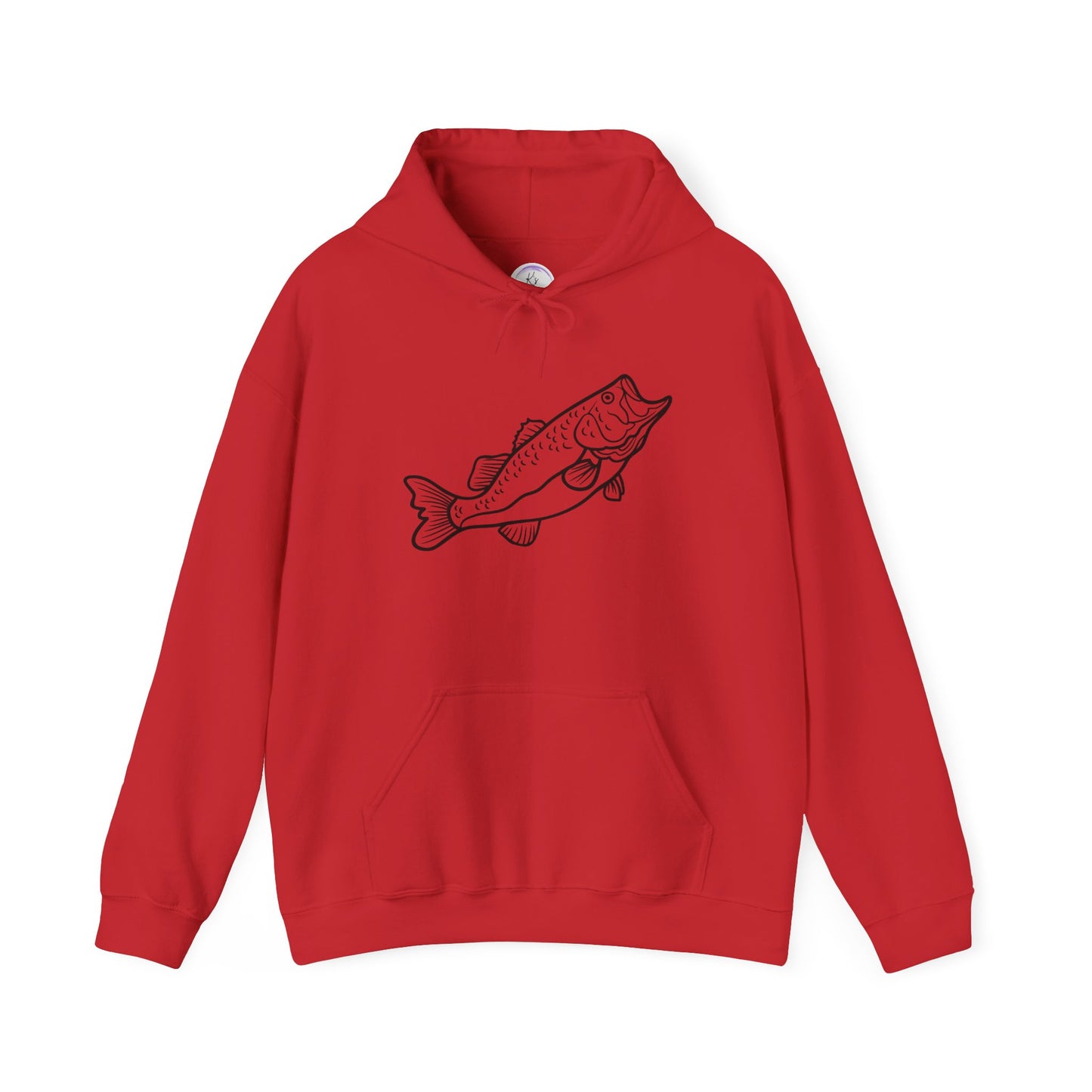Fishing Lover's Unisex Heavy Blend Hoodie - Stylish Sweatshirt with Bass Illustration