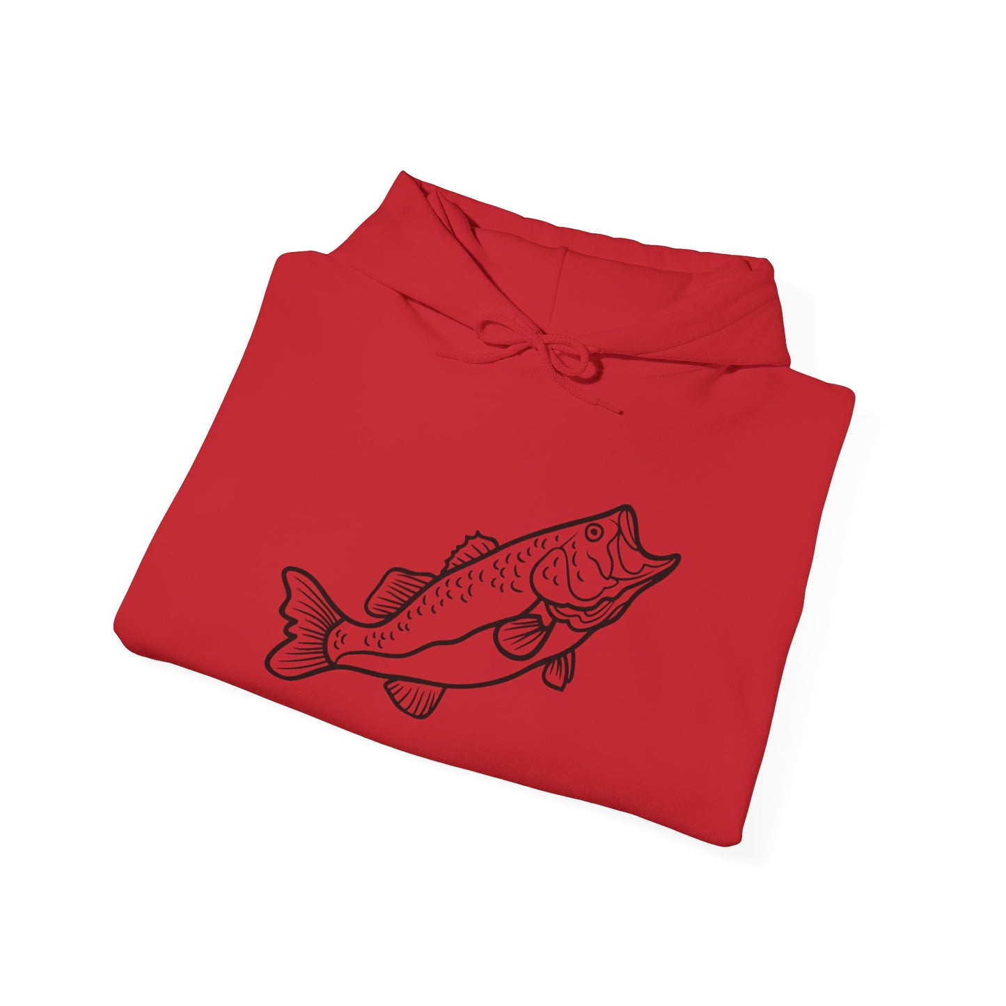 Fishing Lover's Unisex Heavy Blend Hoodie - Stylish Sweatshirt with Bass Illustration