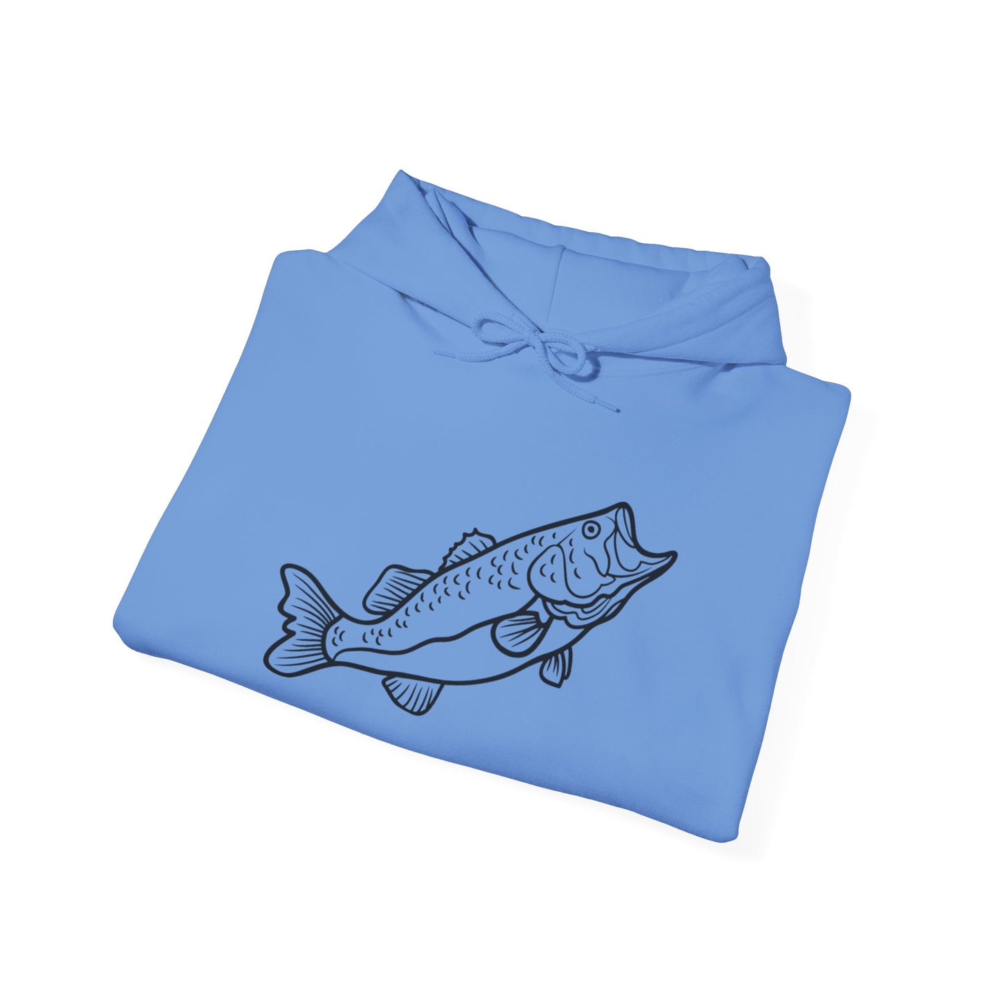 Fishing Lover's Unisex Heavy Blend Hoodie - Stylish Sweatshirt with Bass Illustration