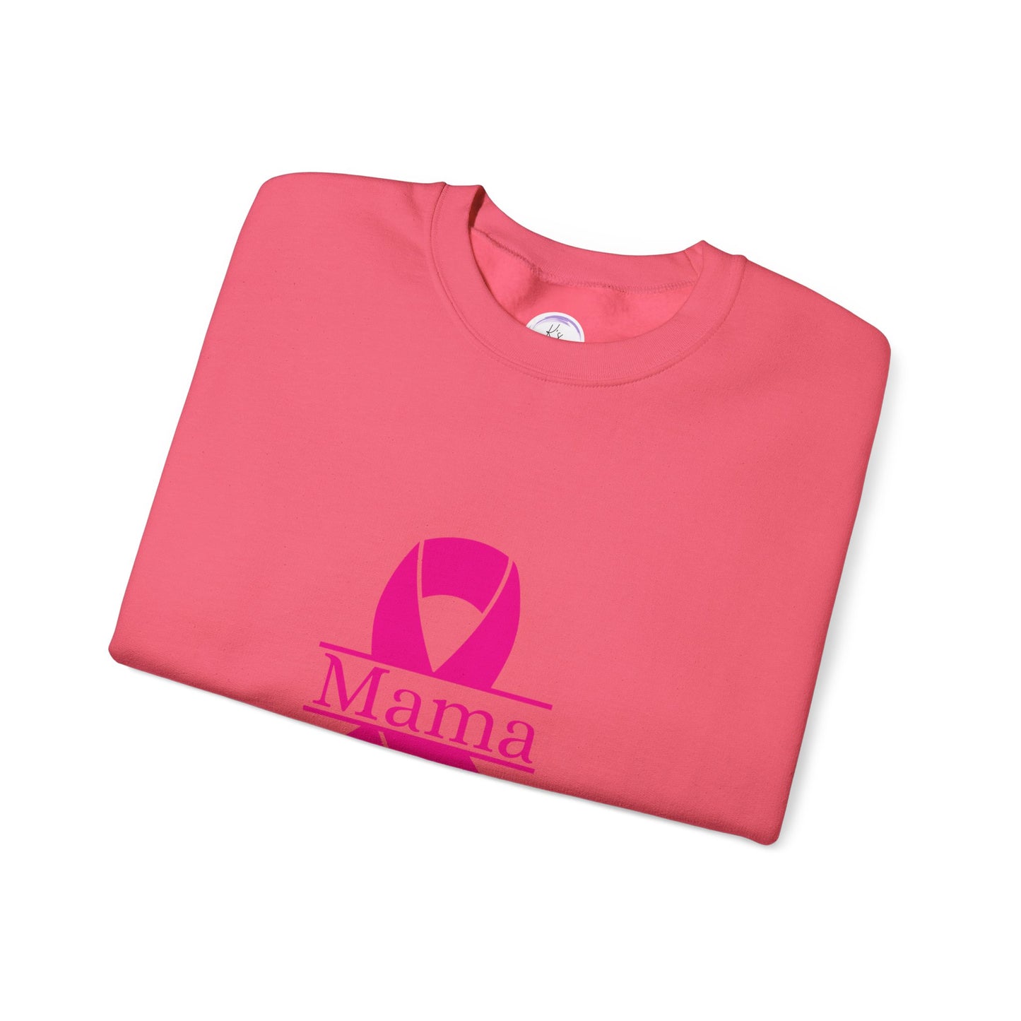 Breast Cancer Awareness Crewneck Sweatshirt - Mama Ribbon Design