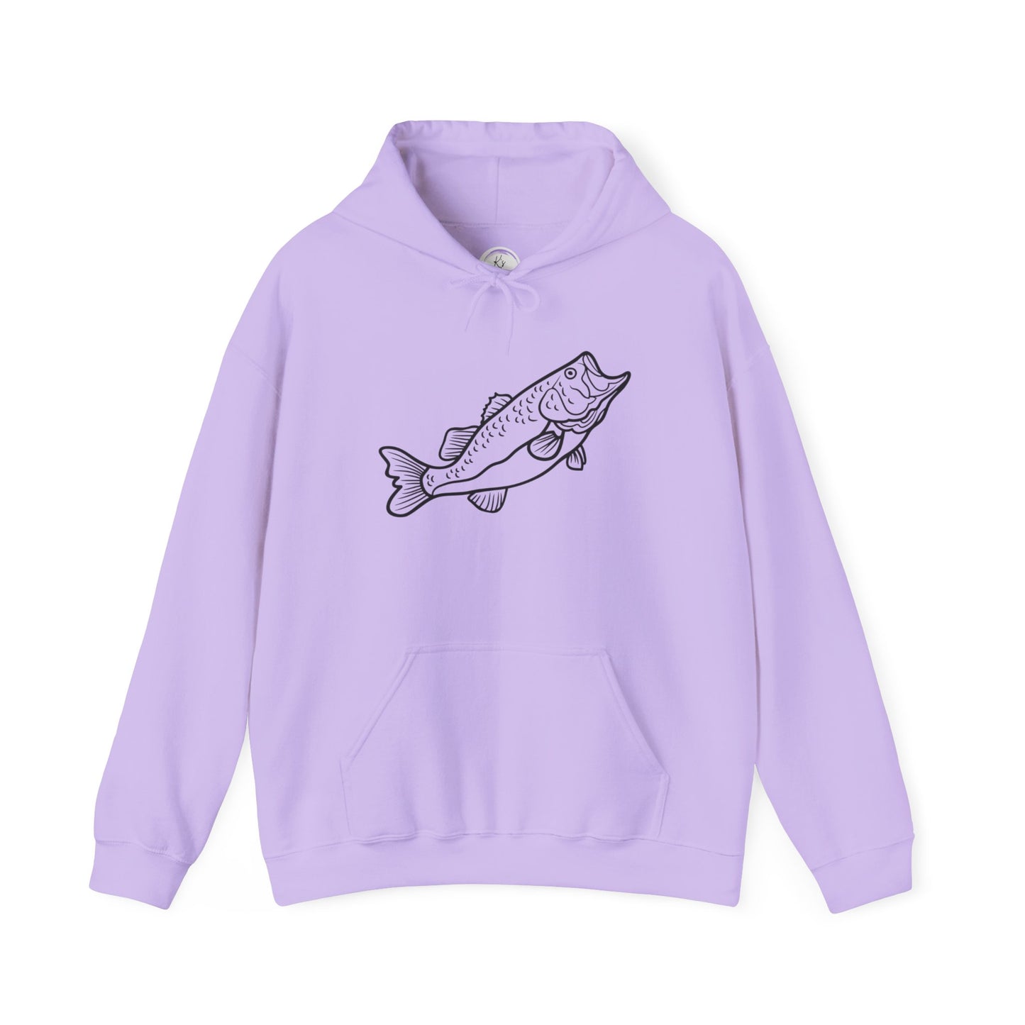 Fishing Lover's Unisex Heavy Blend Hoodie - Stylish Sweatshirt with Bass Illustration