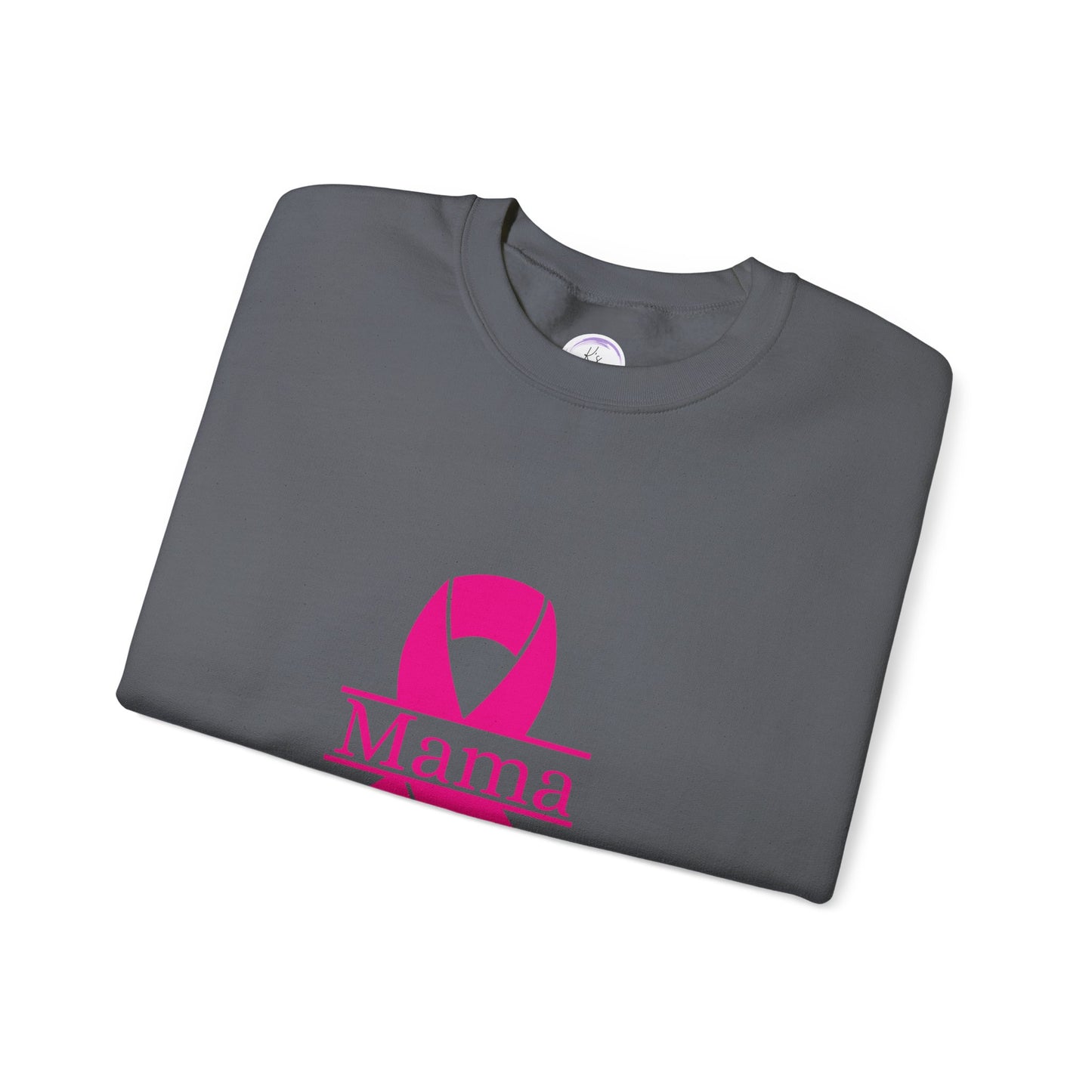 Breast Cancer Awareness Crewneck Sweatshirt - Mama Ribbon Design