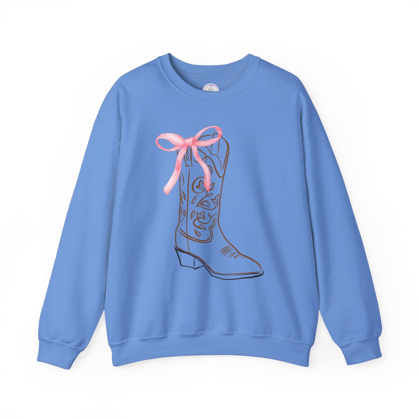 Cowboy Boot Graphic Crewneck Sweatshirt - Fun & Cozy Gift for Western Lovers