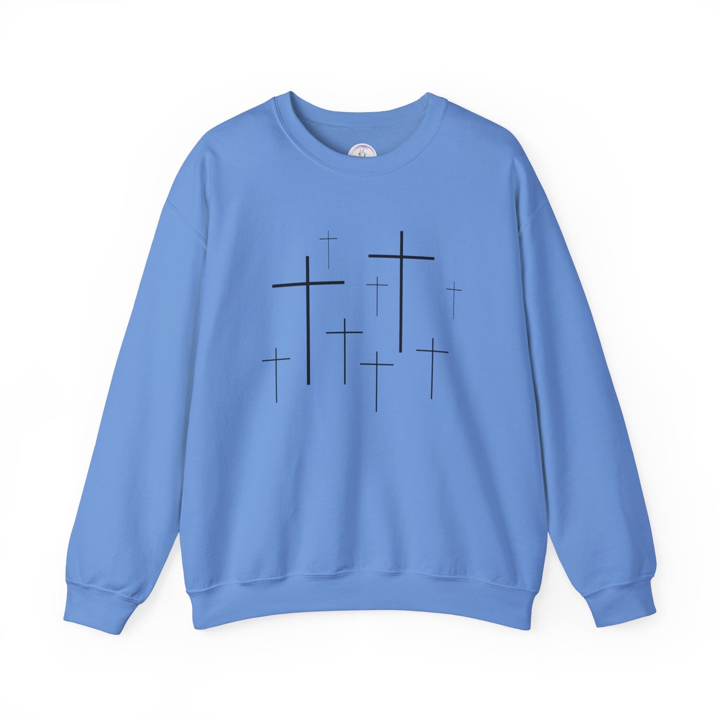 Faith-Inspired Unisex Crewneck Sweatshirt with Cross Design