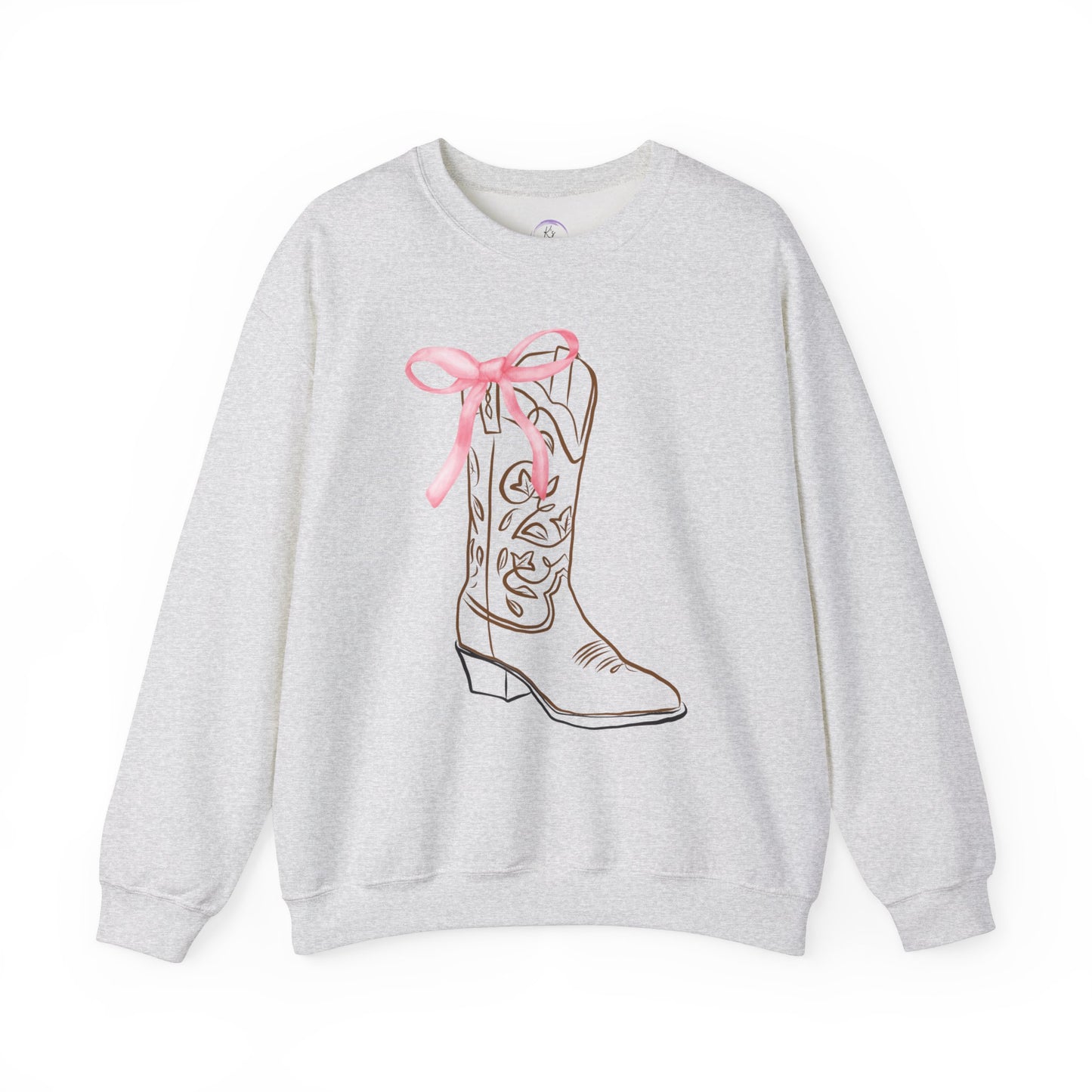 Cowboy Boot Graphic Crewneck Sweatshirt - Fun & Cozy Gift for Western Lovers