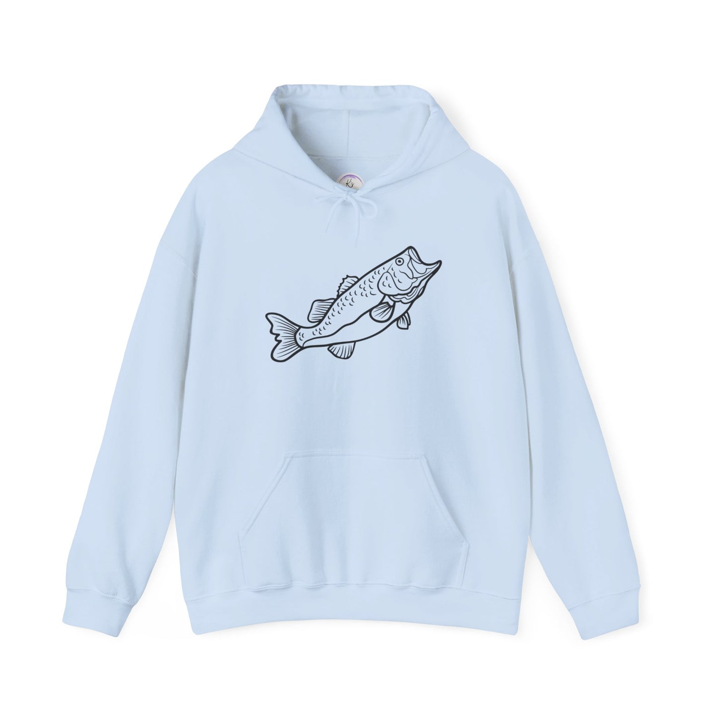 Fishing Lover's Unisex Heavy Blend Hoodie - Stylish Sweatshirt with Bass Illustration