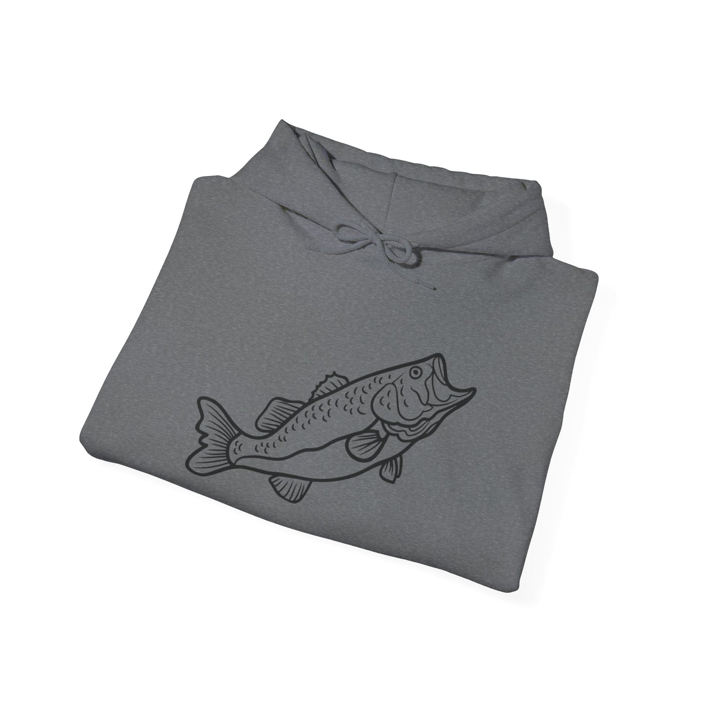 Fishing Lover's Unisex Heavy Blend Hoodie - Stylish Sweatshirt with Bass Illustration