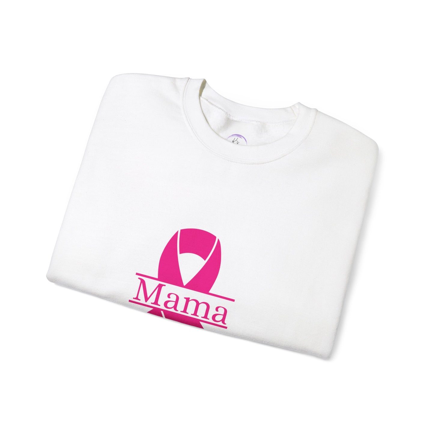 Breast Cancer Awareness Crewneck Sweatshirt - Mama Ribbon Design