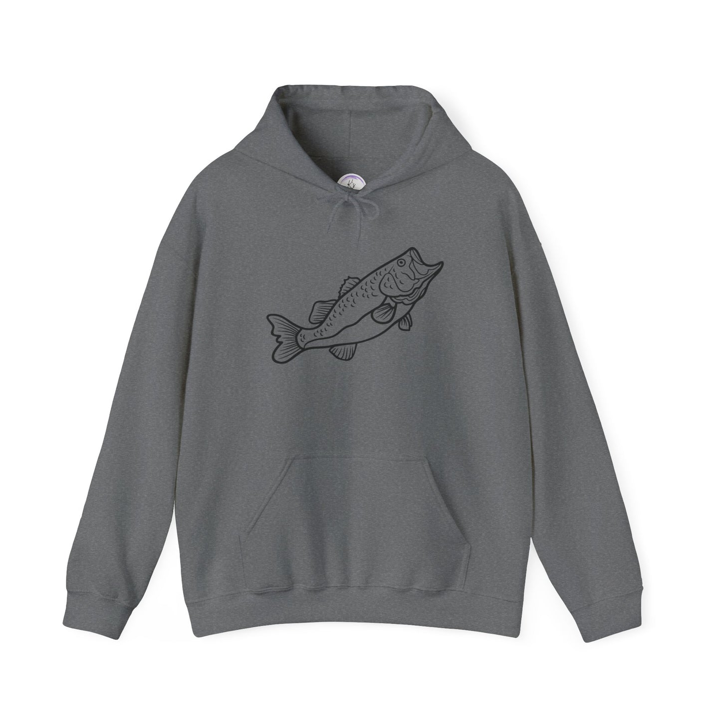 Fishing Lover's Unisex Heavy Blend Hoodie - Stylish Sweatshirt with Bass Illustration