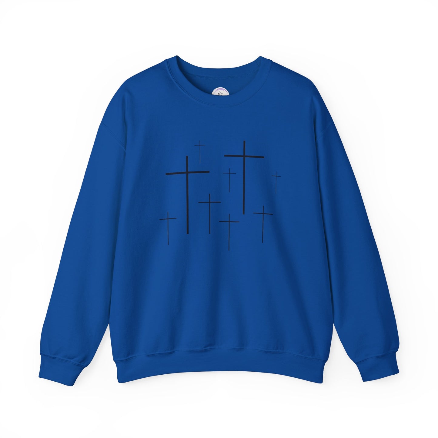Faith-Inspired Unisex Crewneck Sweatshirt with Cross Design