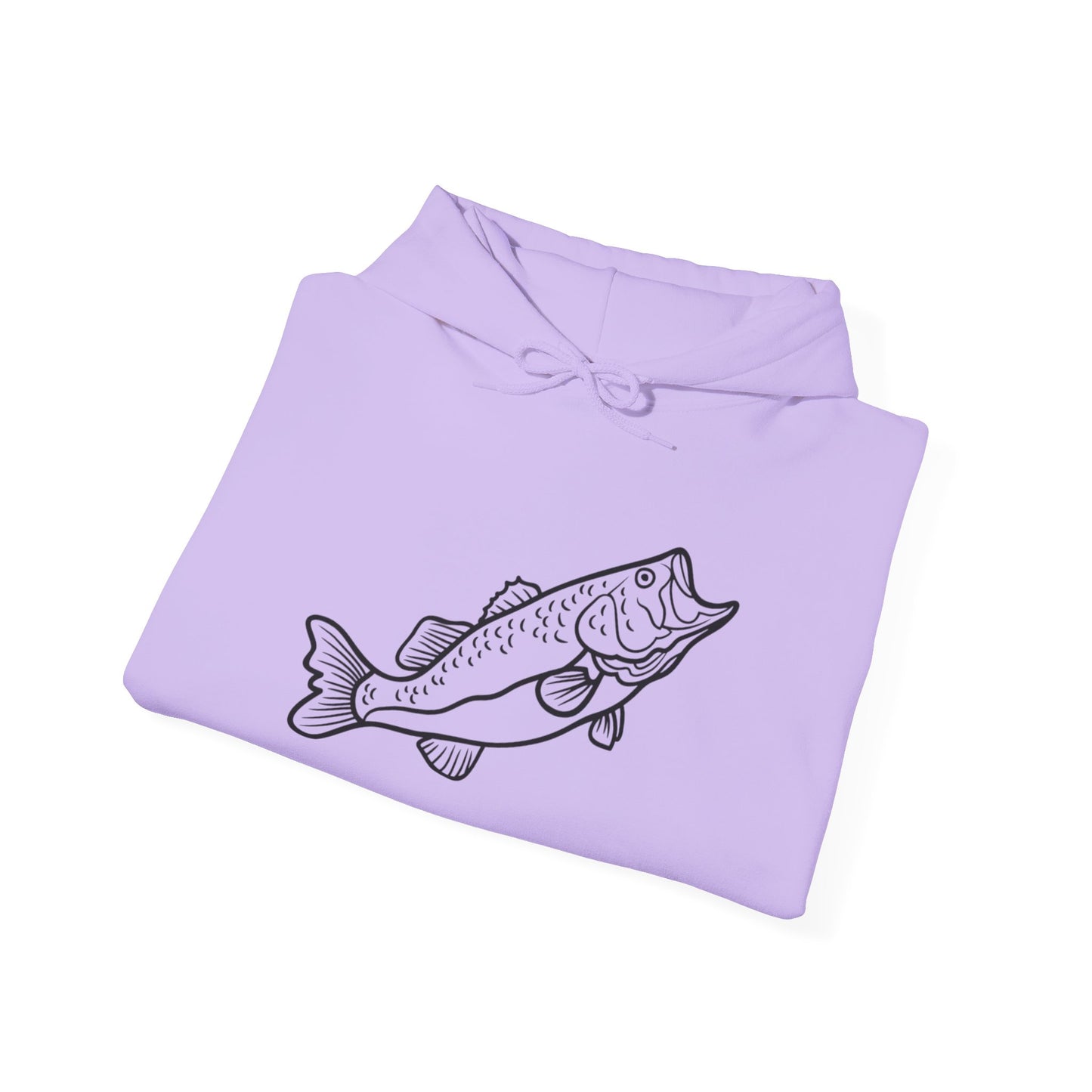 Fishing Lover's Unisex Heavy Blend Hoodie - Stylish Sweatshirt with Bass Illustration