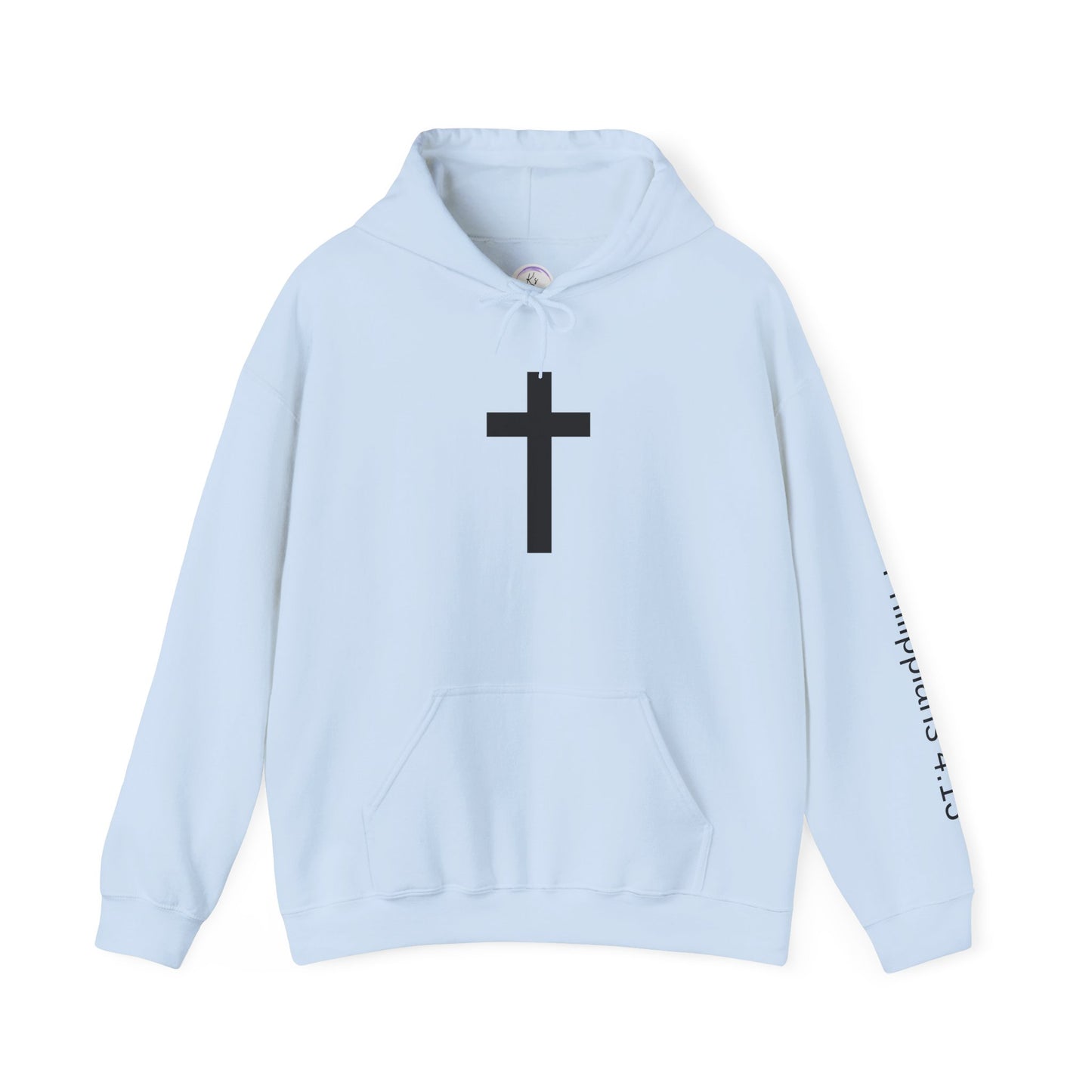 Christian Cross Hoodie | Philippians 4:13 | Cozy Unisex Heavy Blend Sweatshirt