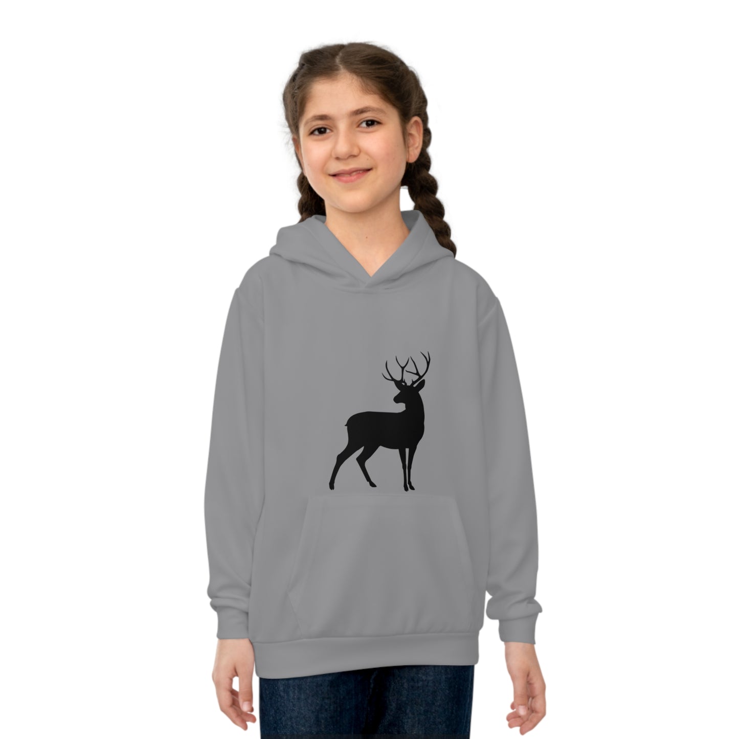 Kids' Deer Silhouette Hoodie - Cozy and Stylish for Outdoor Adventures